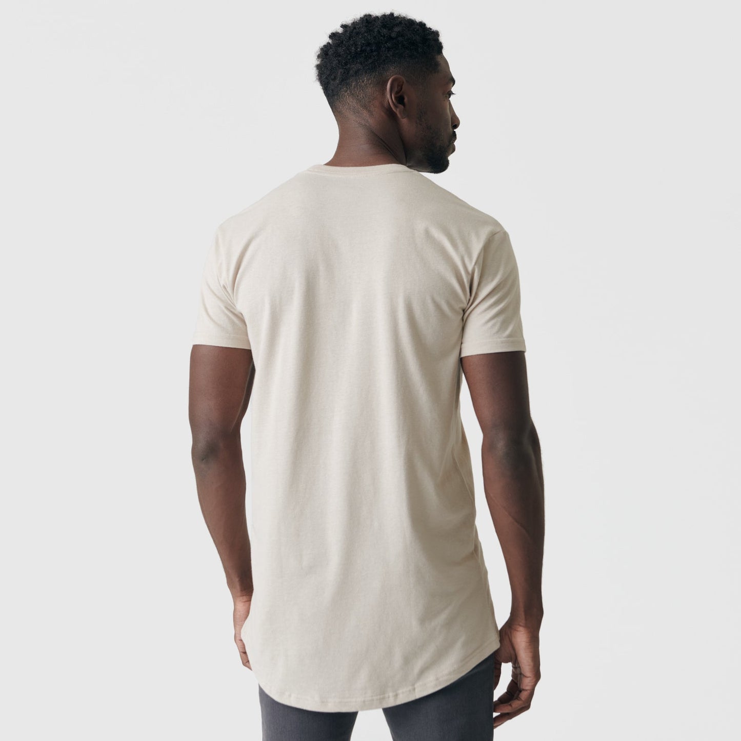 Sandstone Tall Round Hem Crew Neck T-Shirt