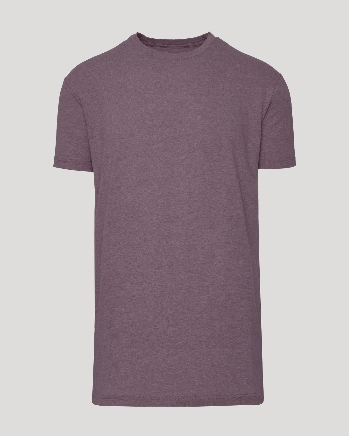 Dark Heather Amethyst Tall Straight Hem Crew Neck T-Shirt