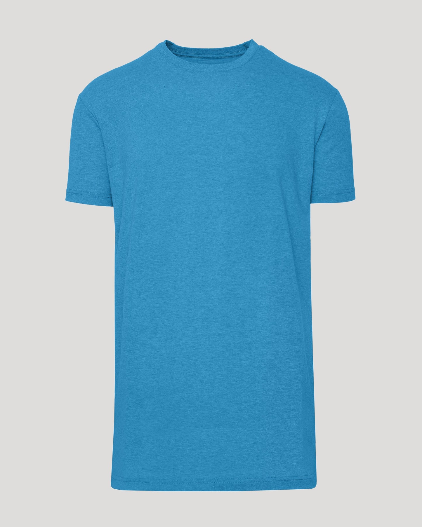 Dark Heather Bahama Blue Tall Straight Hem Crew Neck T-Shirt