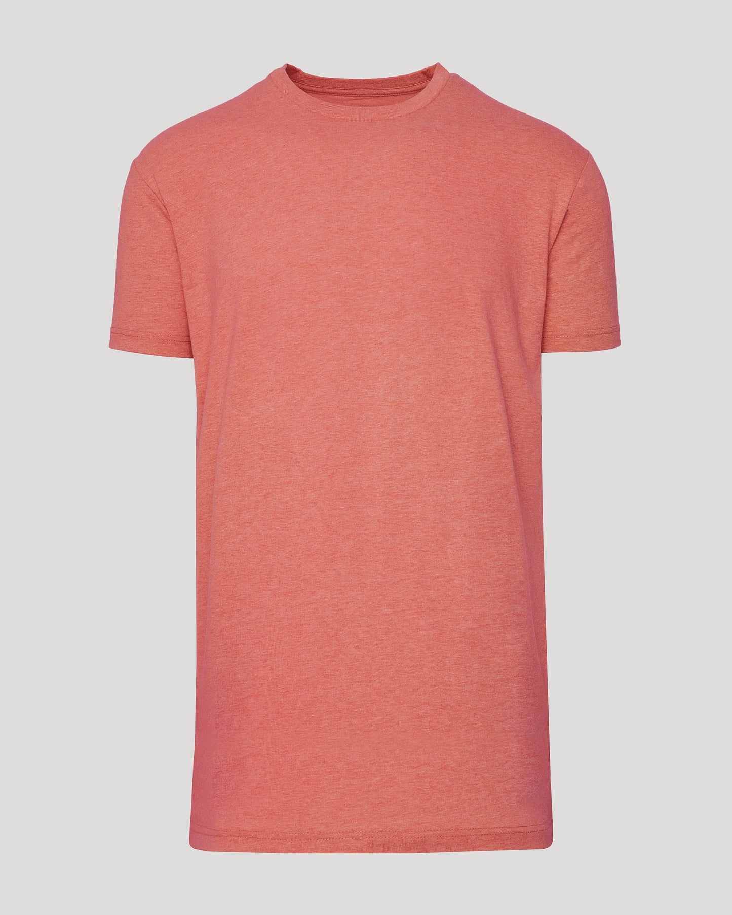 Light Heather Vermilion Tall Straight Hem Crew Neck T-Shirt
