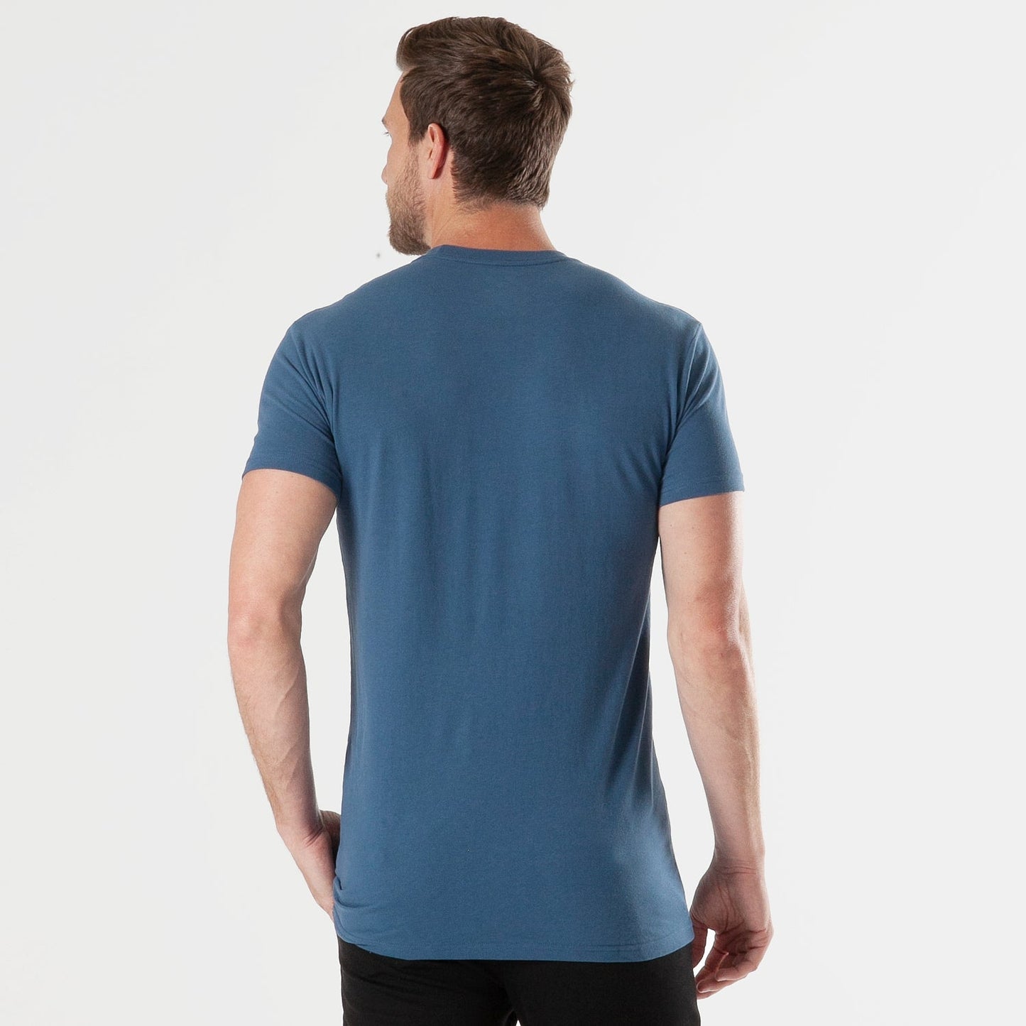 Stone Blue Tall Straight Hem Crew Neck T-Shirt