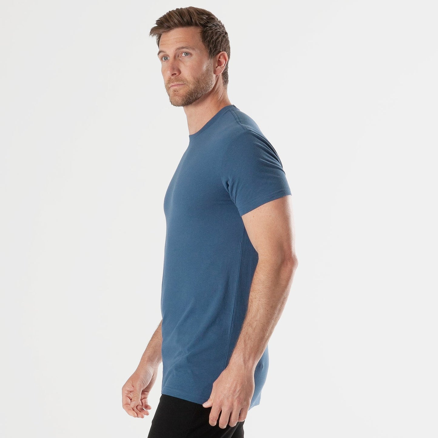 Stone Blue Tall Straight Hem Crew Neck T-Shirt