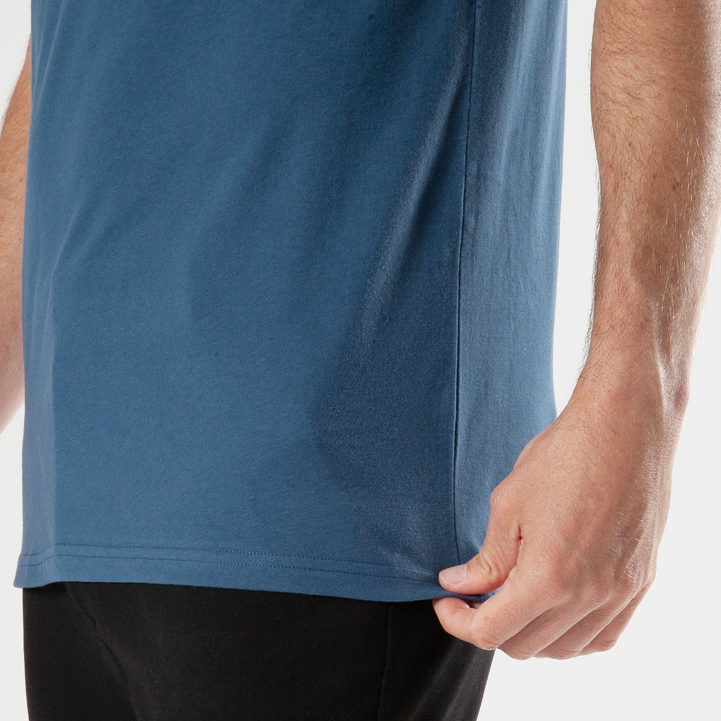 Stone Blue Tall Straight Hem Crew Neck T-Shirt