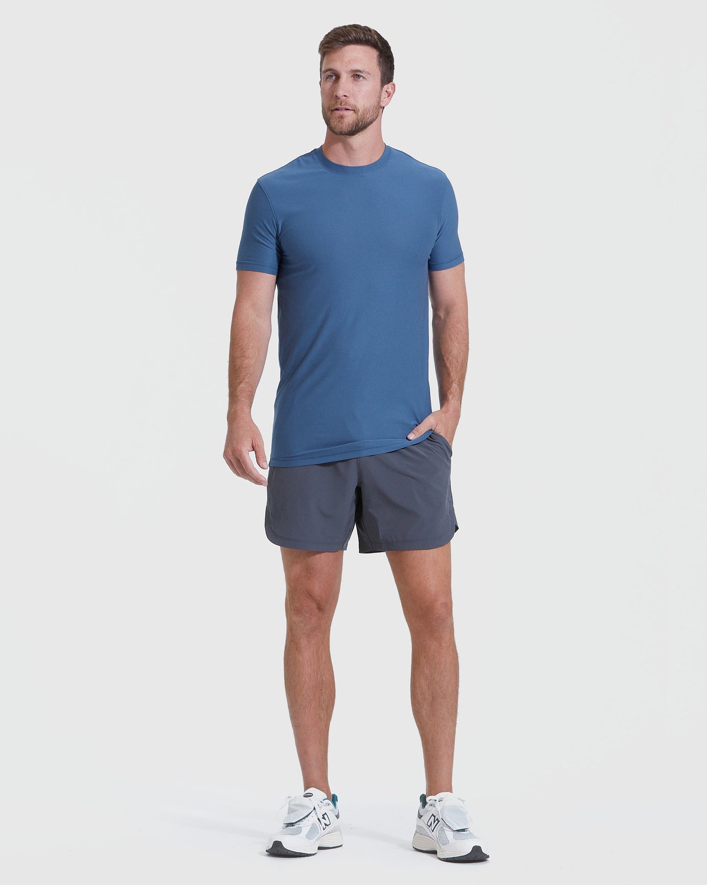 Stone Blue Tall Active Crew Neck
