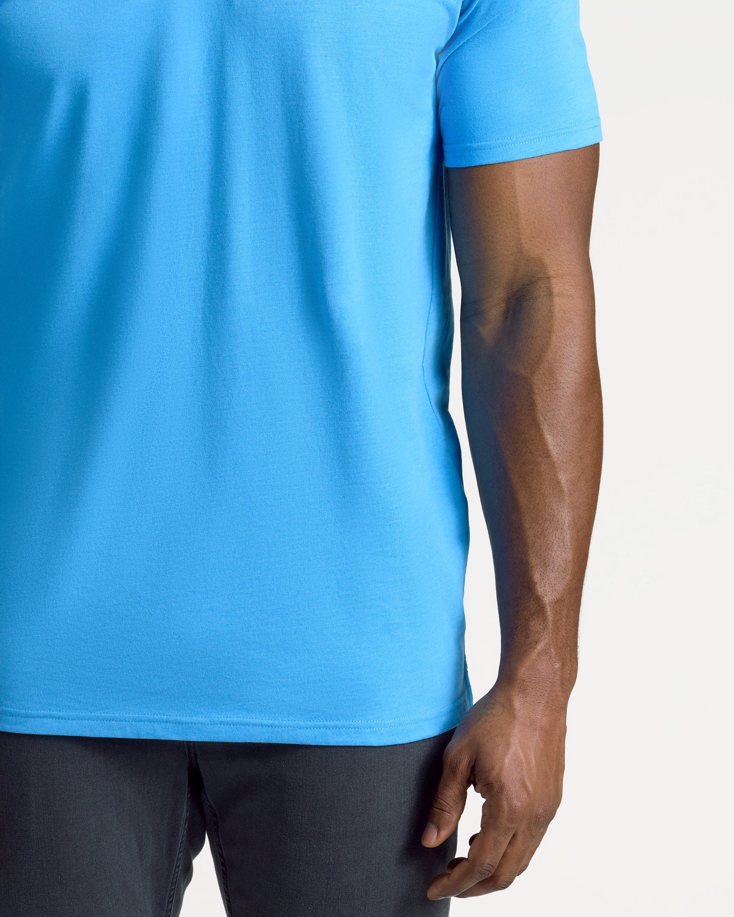Dark Heather Bahama Blue Short Sleeve Tall Polo