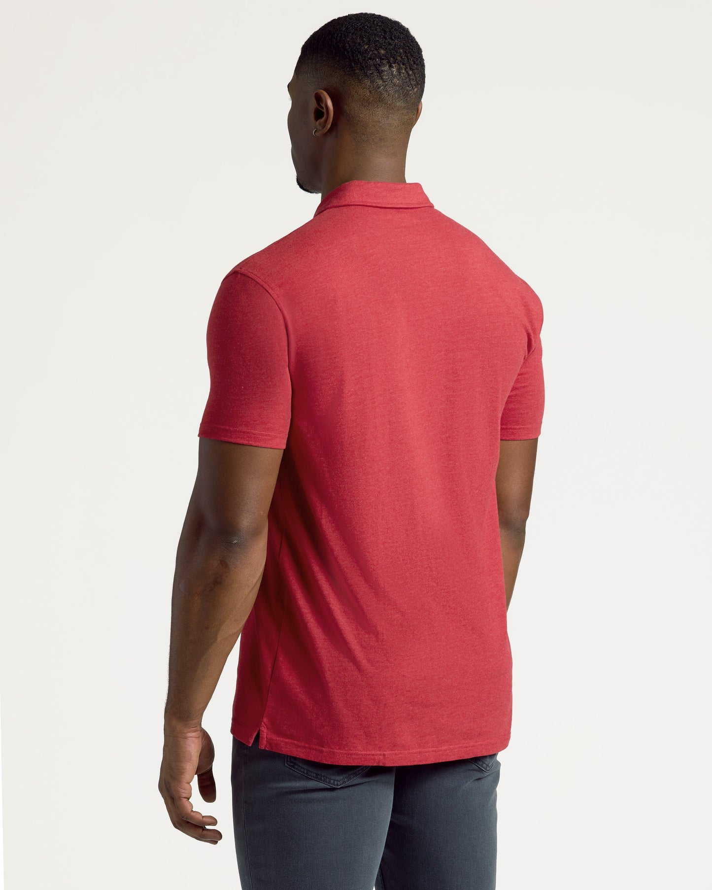Dark Heather Lava Short Sleeve Tall Polo