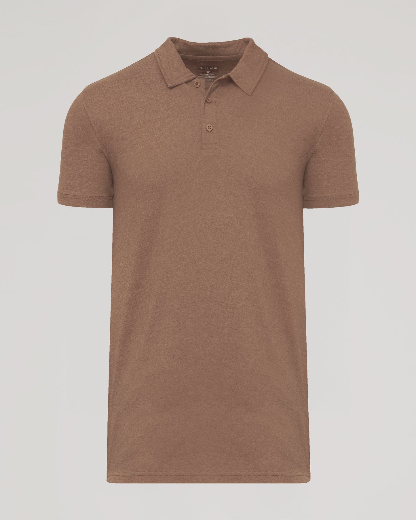 Dark Heather Sepia Short Sleeve Tall Polo