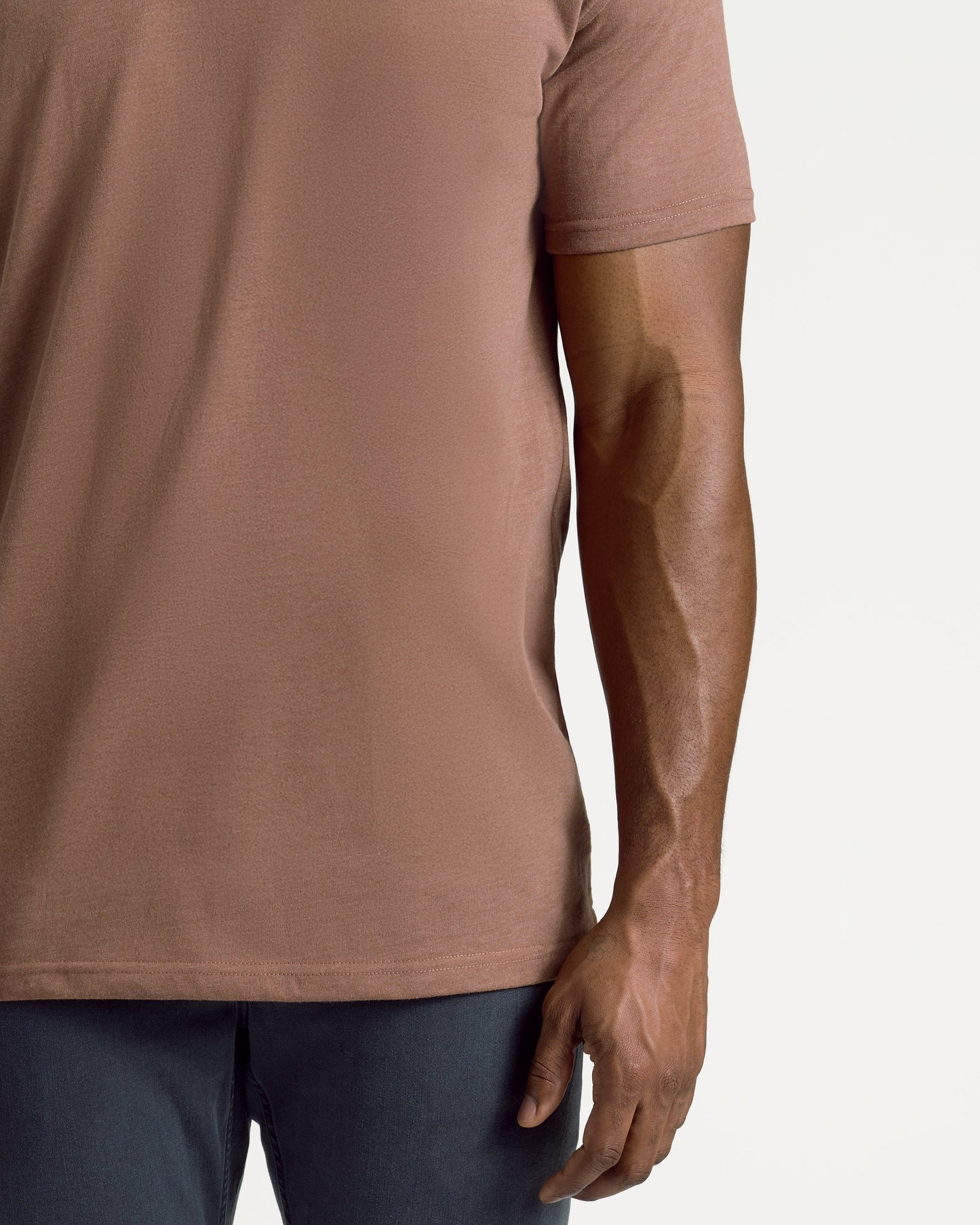 Dark Heather Sepia Short Sleeve Tall Polo