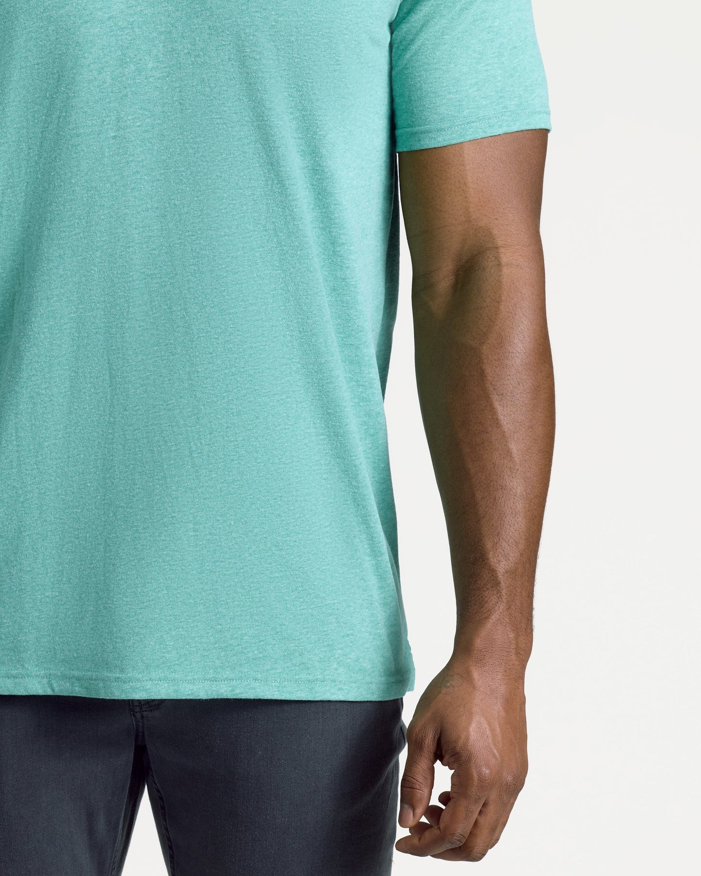 Light Heather Greenery Short Sleeve Tall Polo