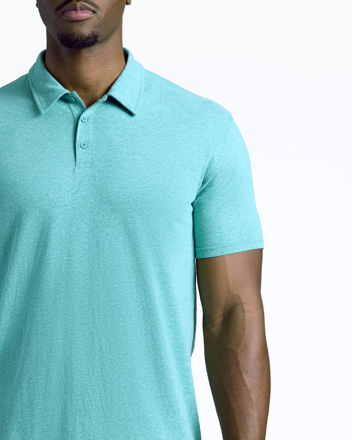 Light Heather Greenery Short Sleeve Tall Polo