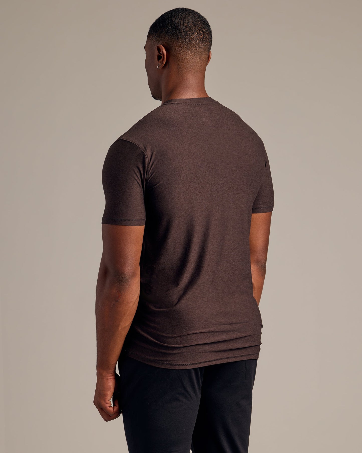 Dark Heather Cocoa Tall Active Crew Neck 2.0