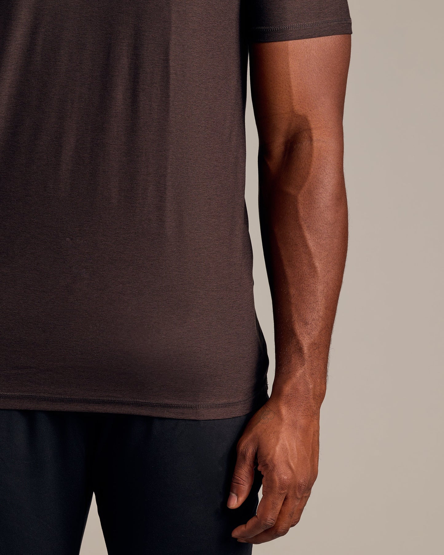 Dark Heather Cocoa Tall Active Crew Neck 2.0