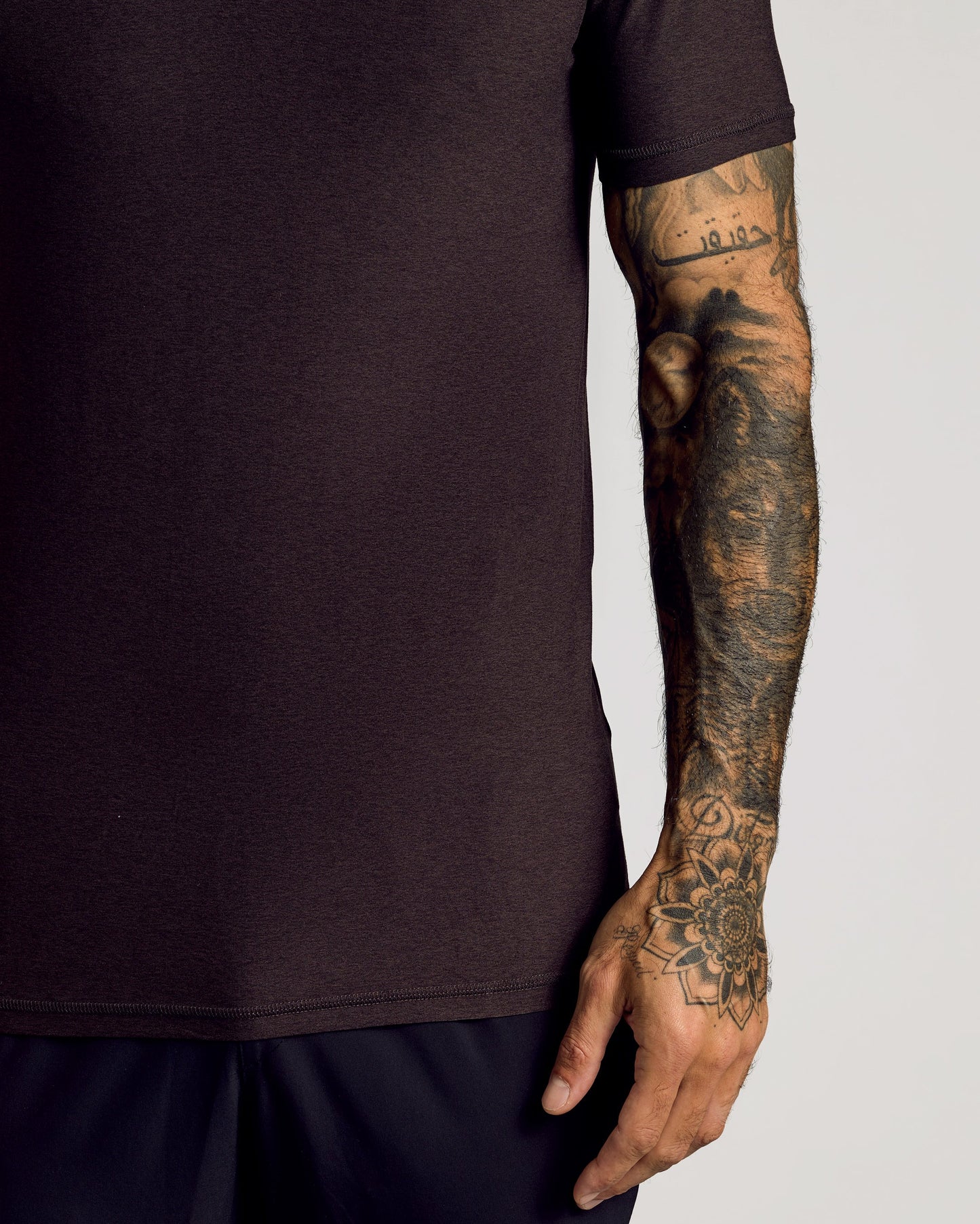Dark Heather Cocoa Short Sleeve Tall Active Polo