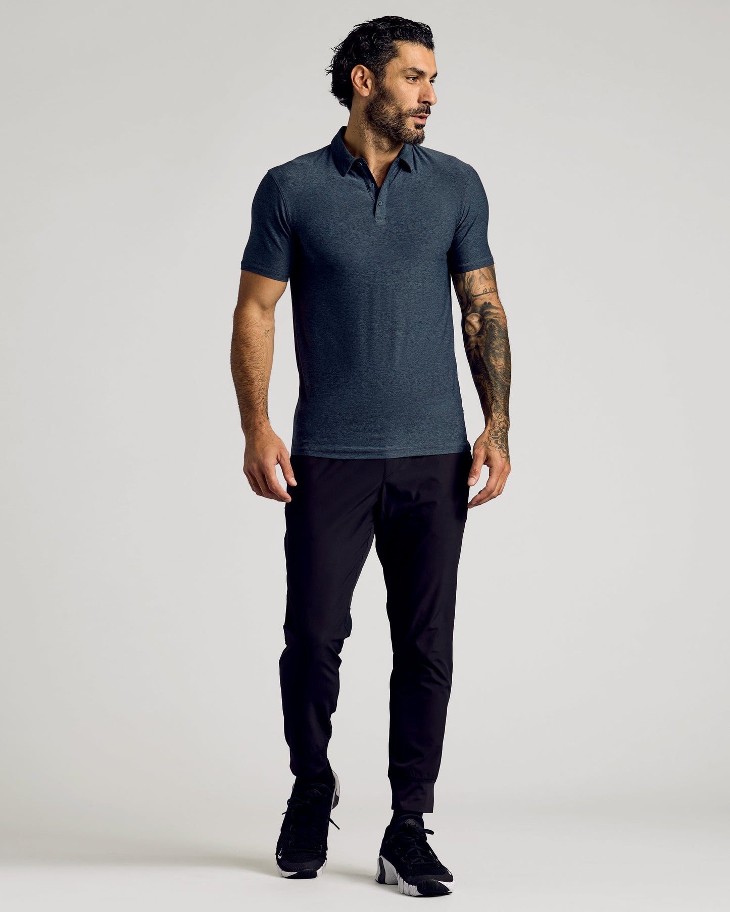 Dark Heather Fiord Short Sleeve Tall Active Polo