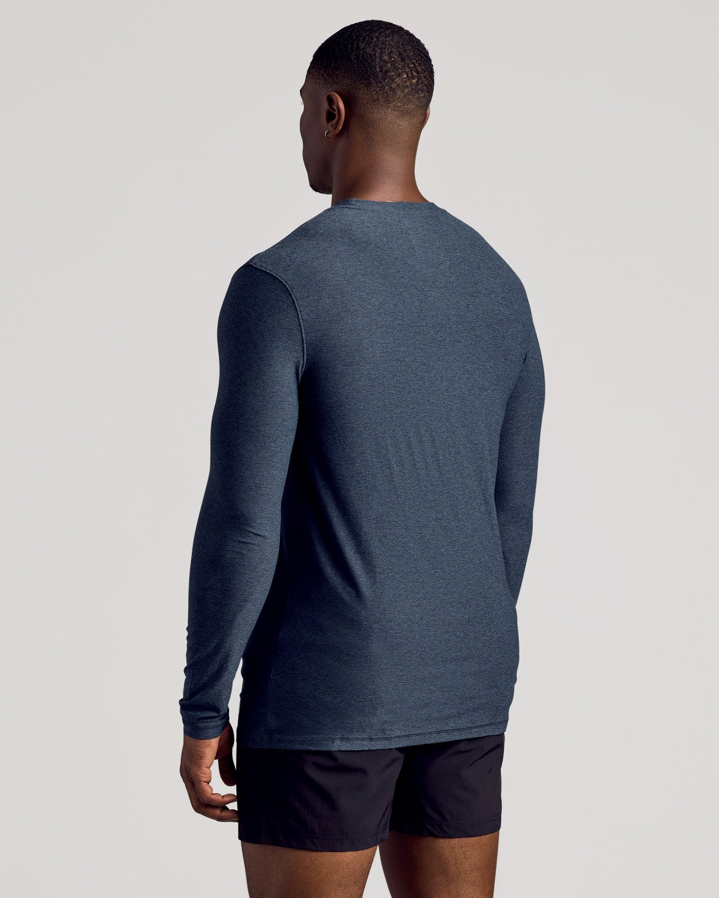 Dark Heather Fiord Long Sleeve Tall Active Crew