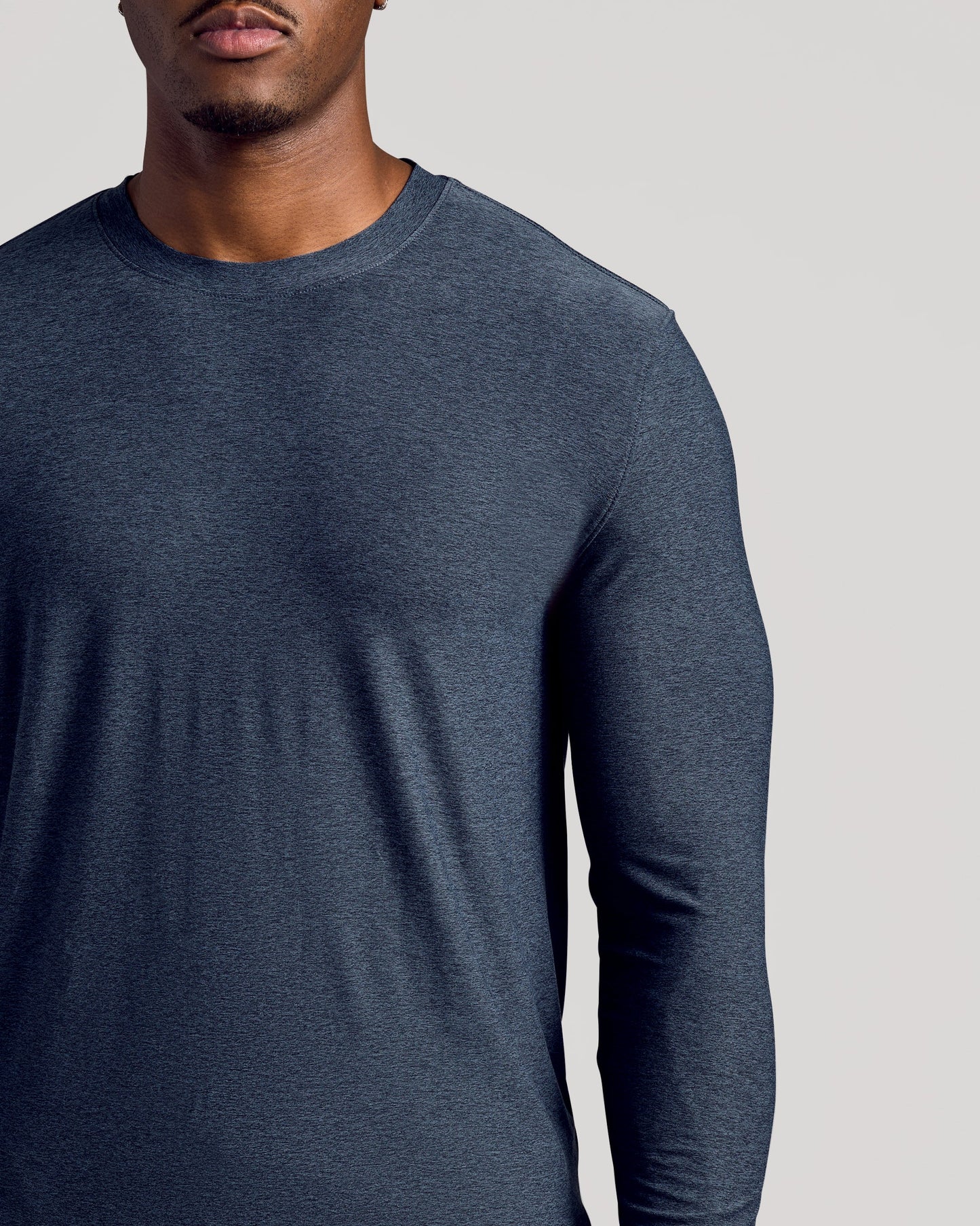 Dark Heather Fiord Long Sleeve Tall Active Crew
