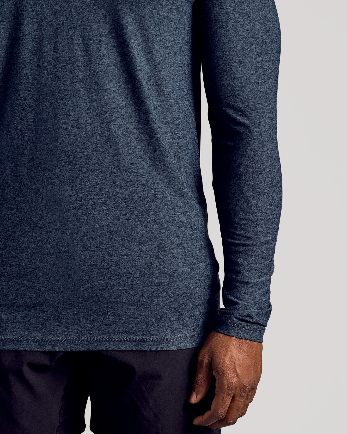 Dark Heather Fiord Long Sleeve Tall Active Crew