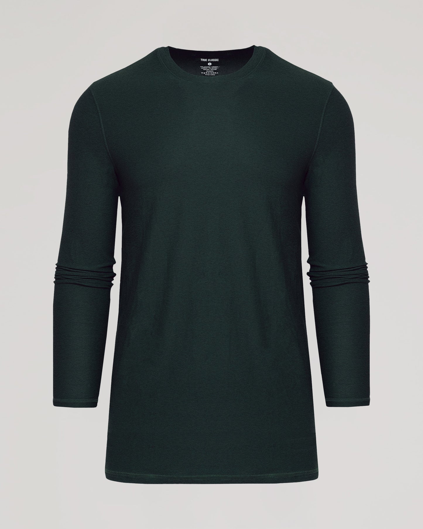 Dark Heather Forest Long Sleeve Tall Active Crew