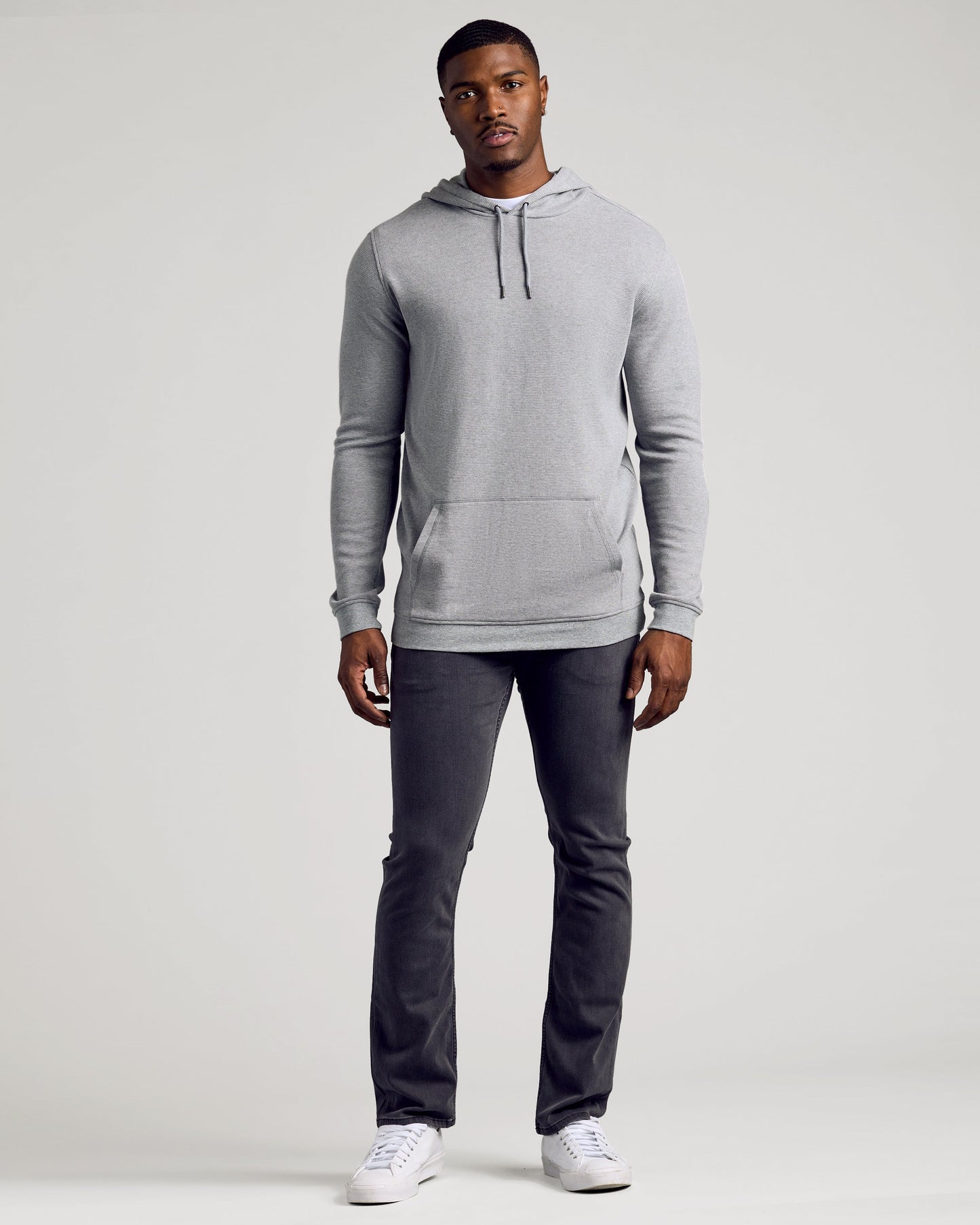 Heather Gray Tall Waffle Hoodie