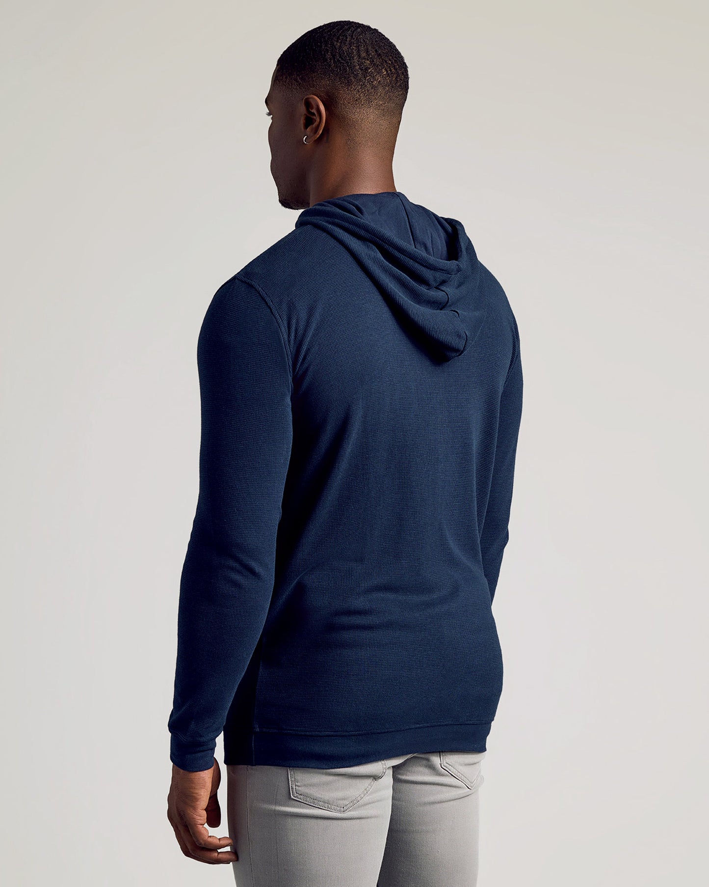 Navy Tall Waffle Hoodie