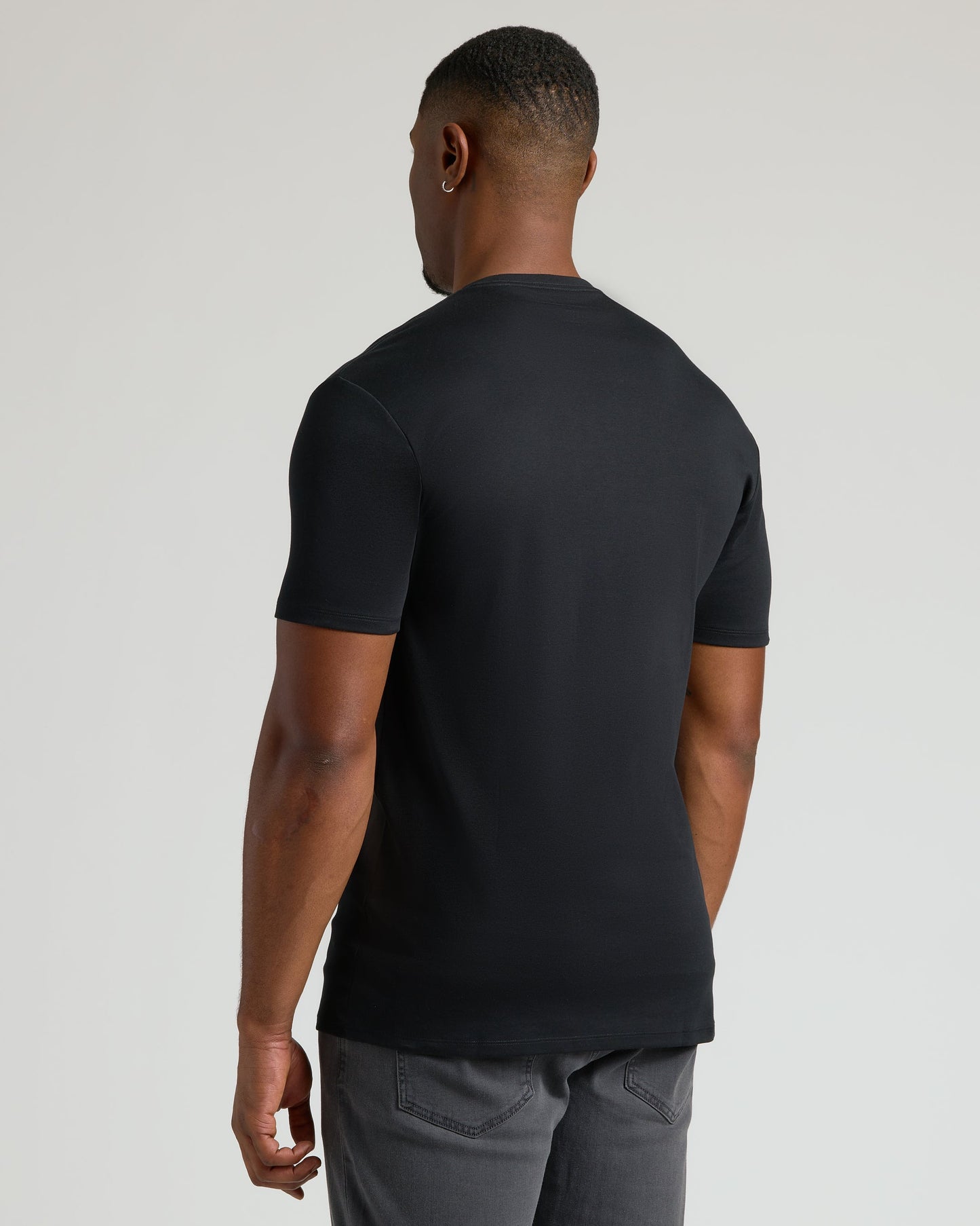 Black Tall Pima Crew Neck
