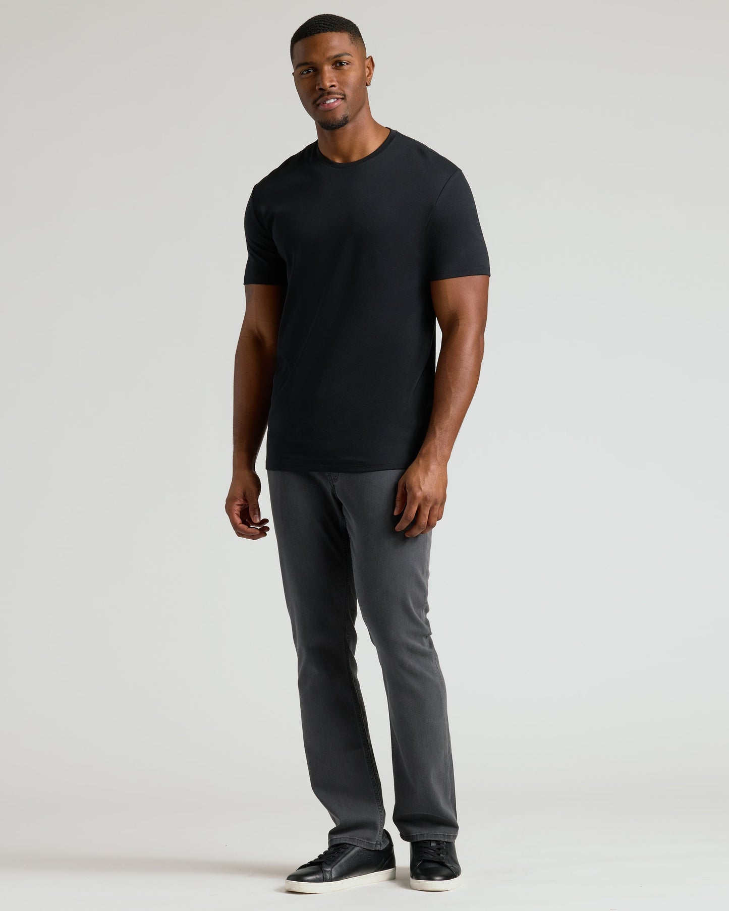 Black Tall Pima Crew Neck