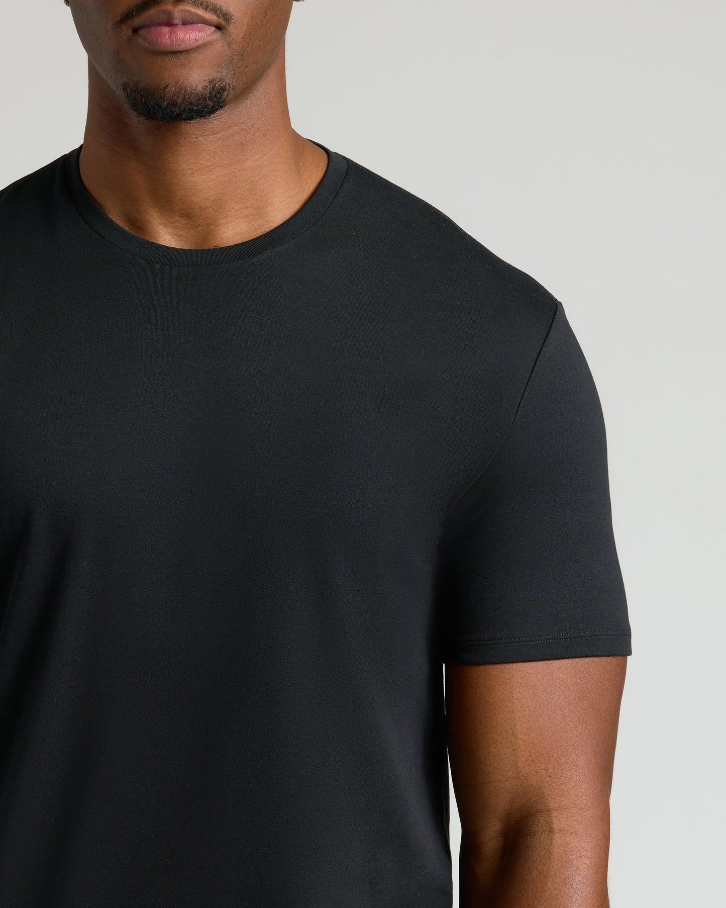 Black Tall Pima Crew Neck