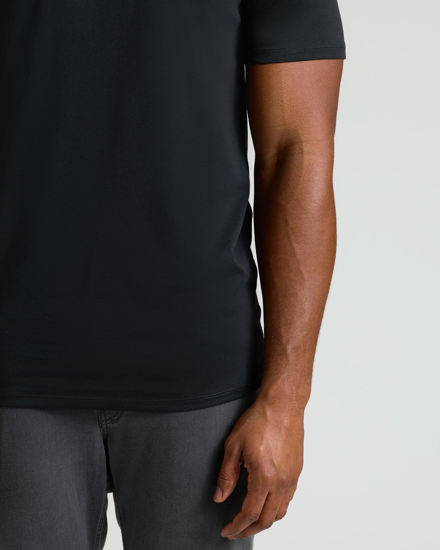 Black Tall Pima Crew Neck