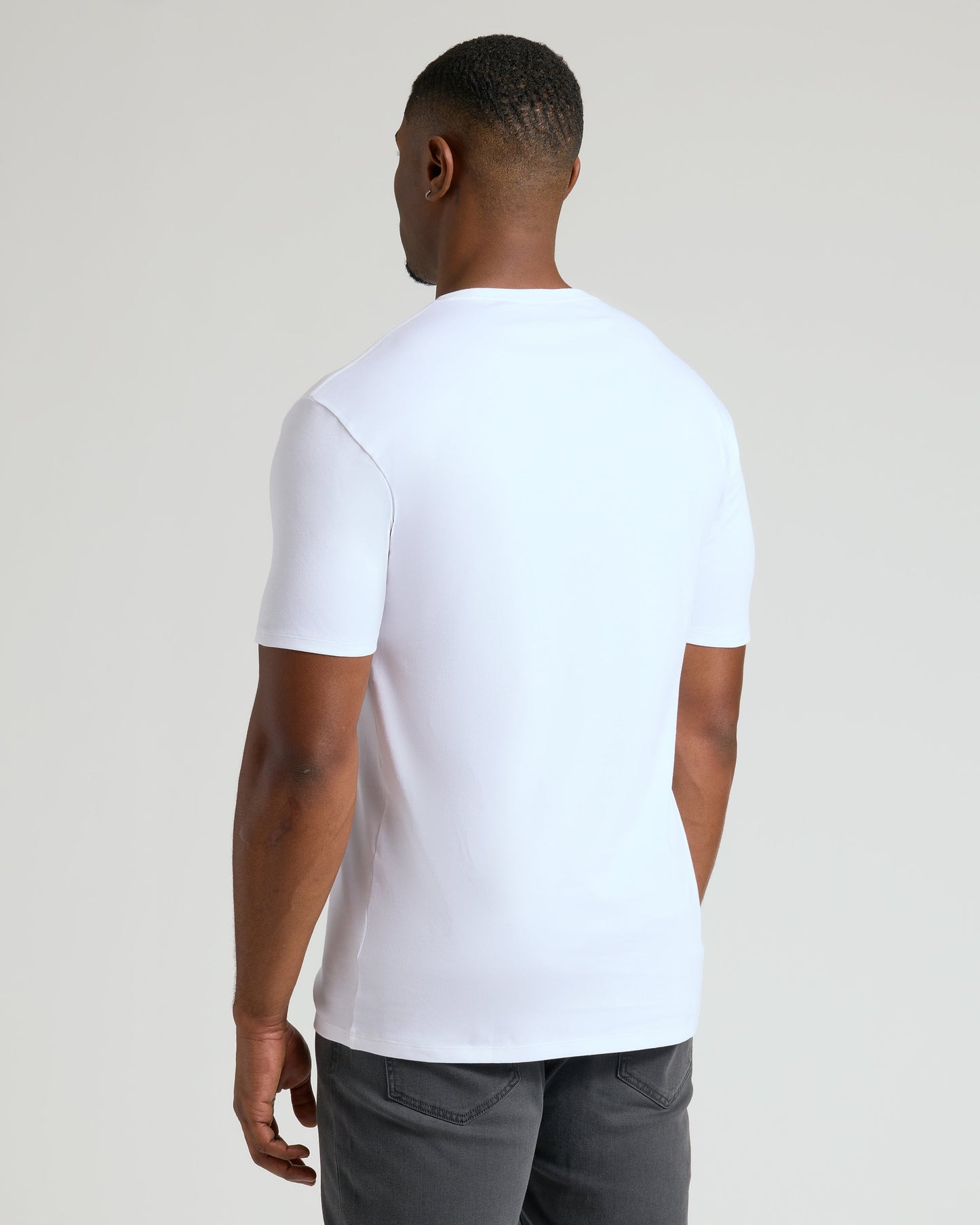 White Tall Pima Crew Neck