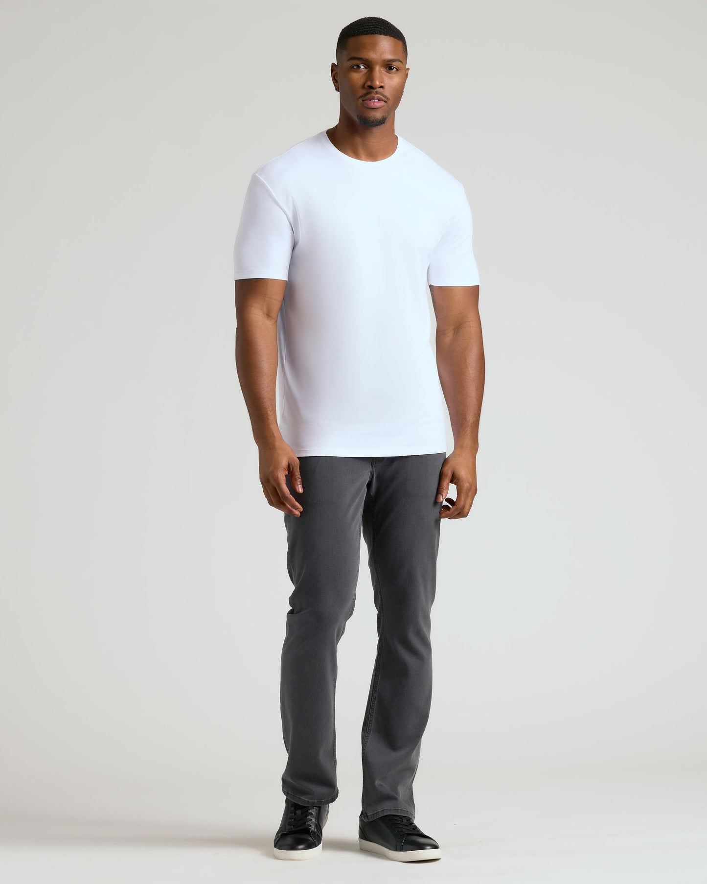 White Tall Pima Crew Neck