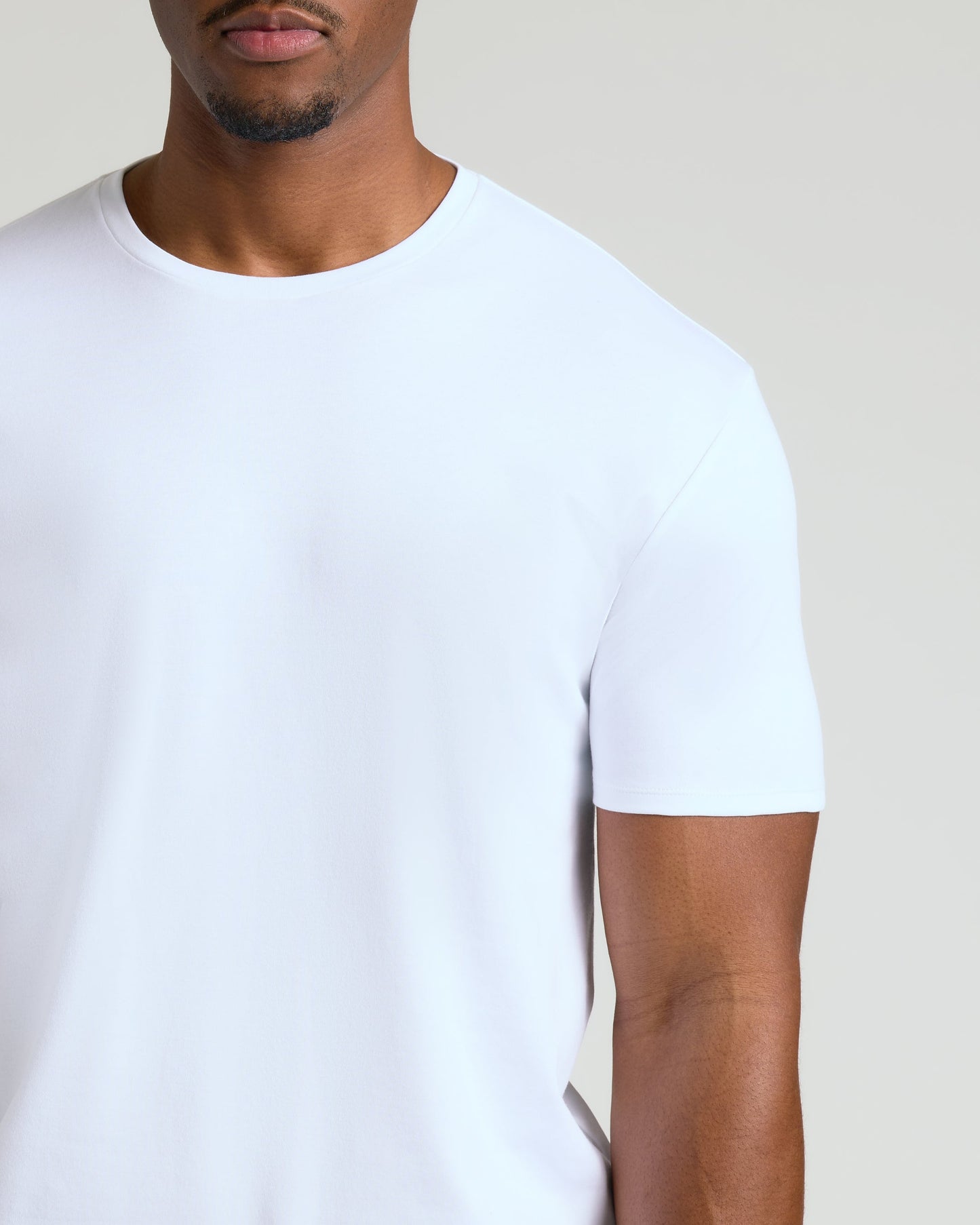 White Tall Pima Crew Neck