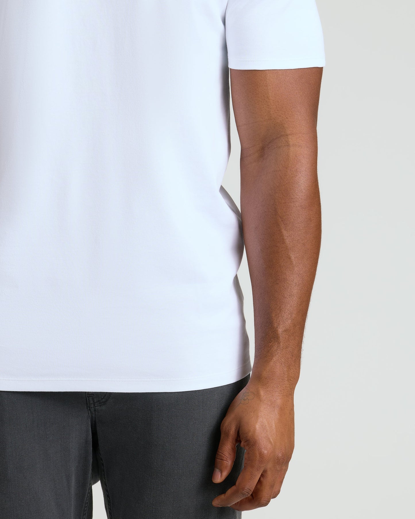 White Tall Pima Crew Neck