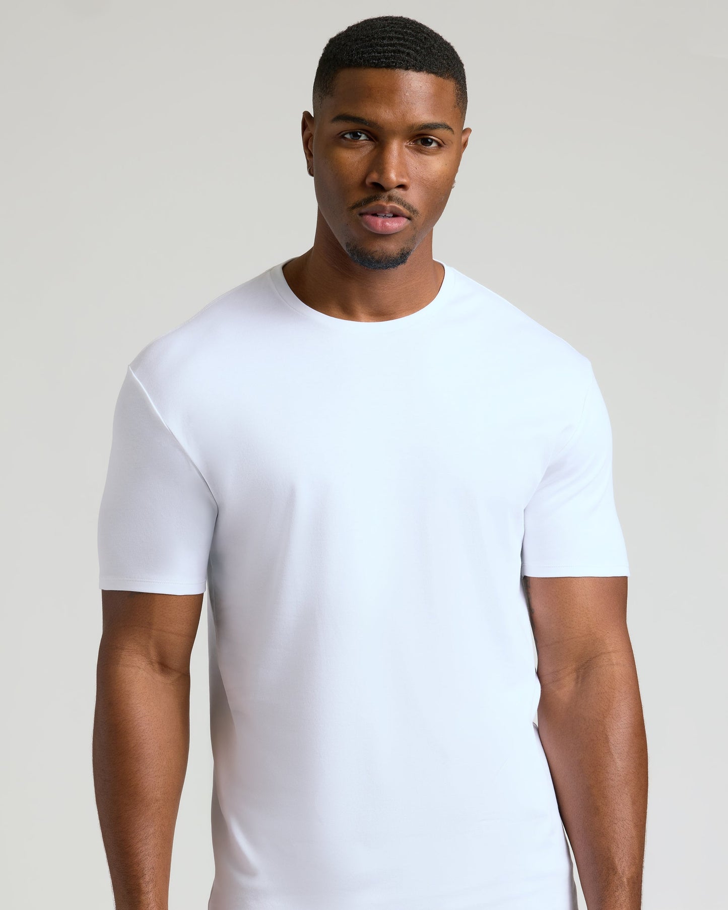 White Tall Pima Crew Neck