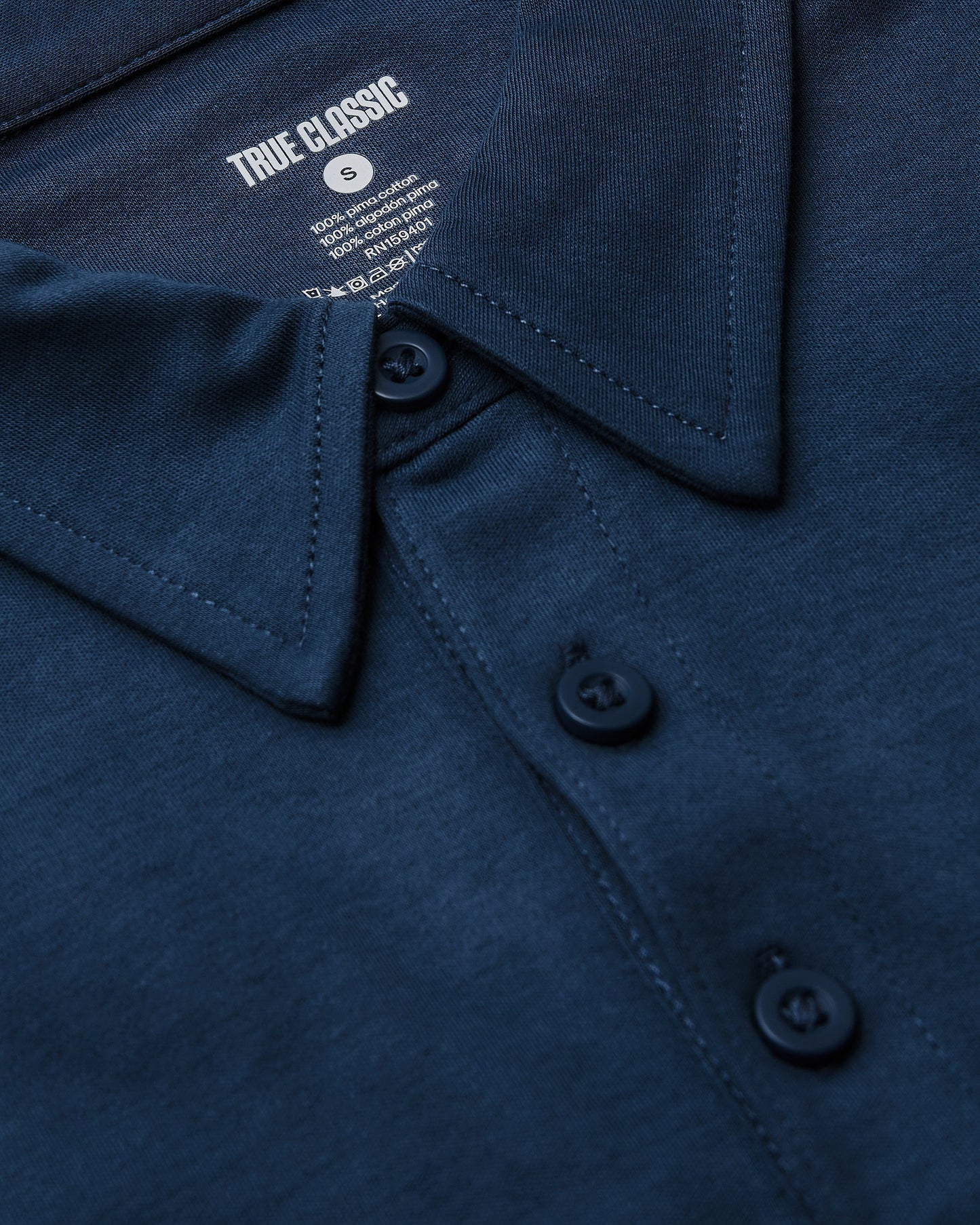 Navy Tall Pima Polo