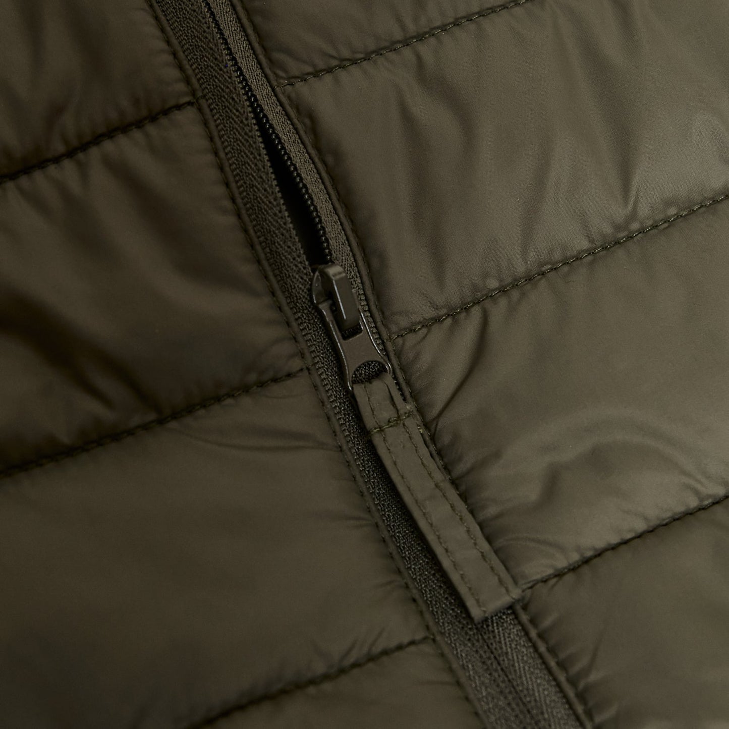 Military Green Quilted Puffer Jacket