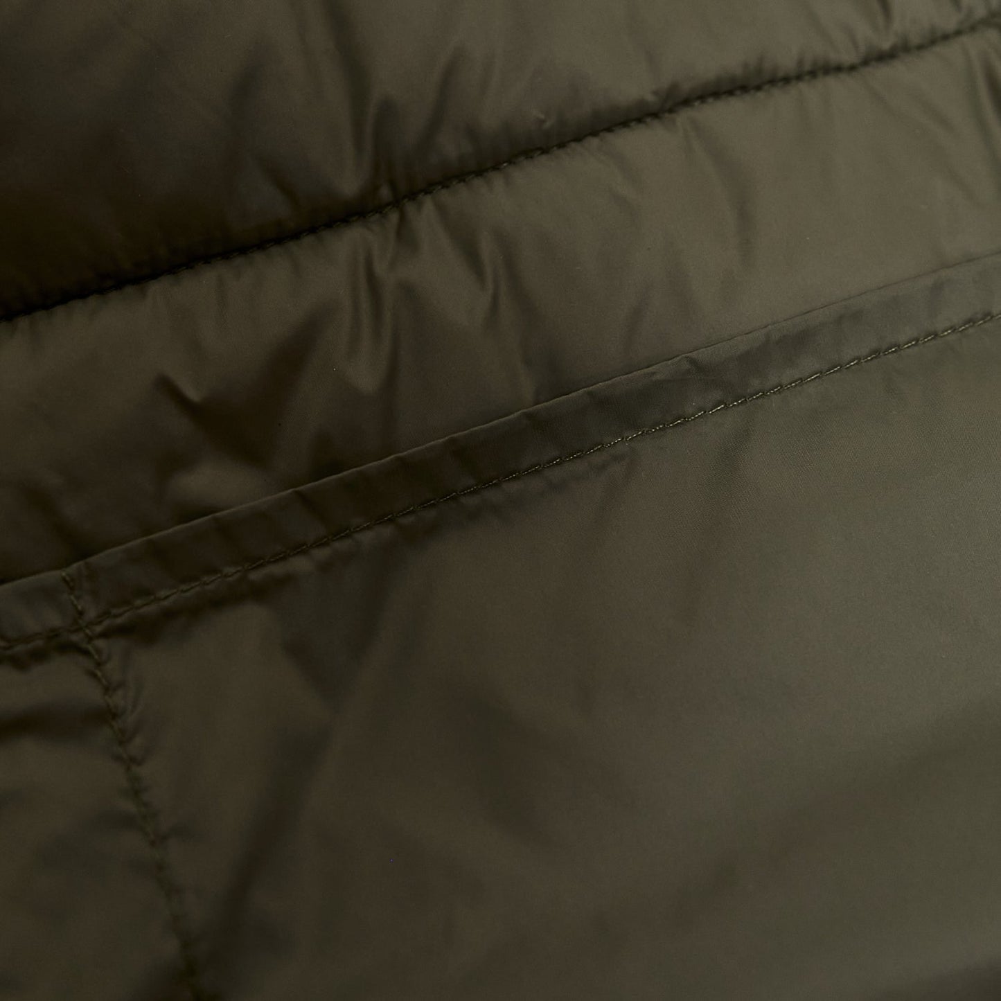 Military Green Quilted Puffer Jacket
