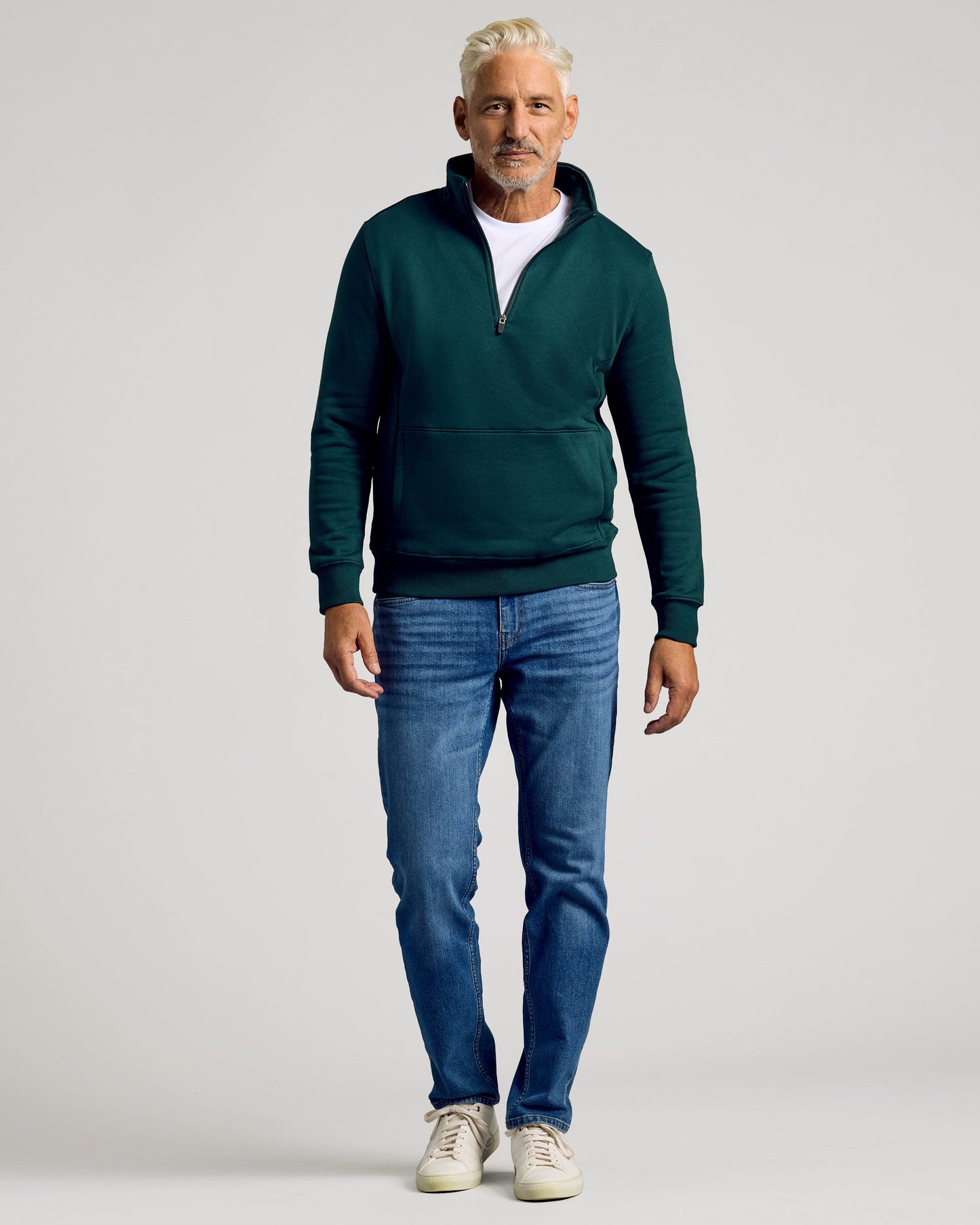 Emerald Half Zip Fleece Sweatshirt