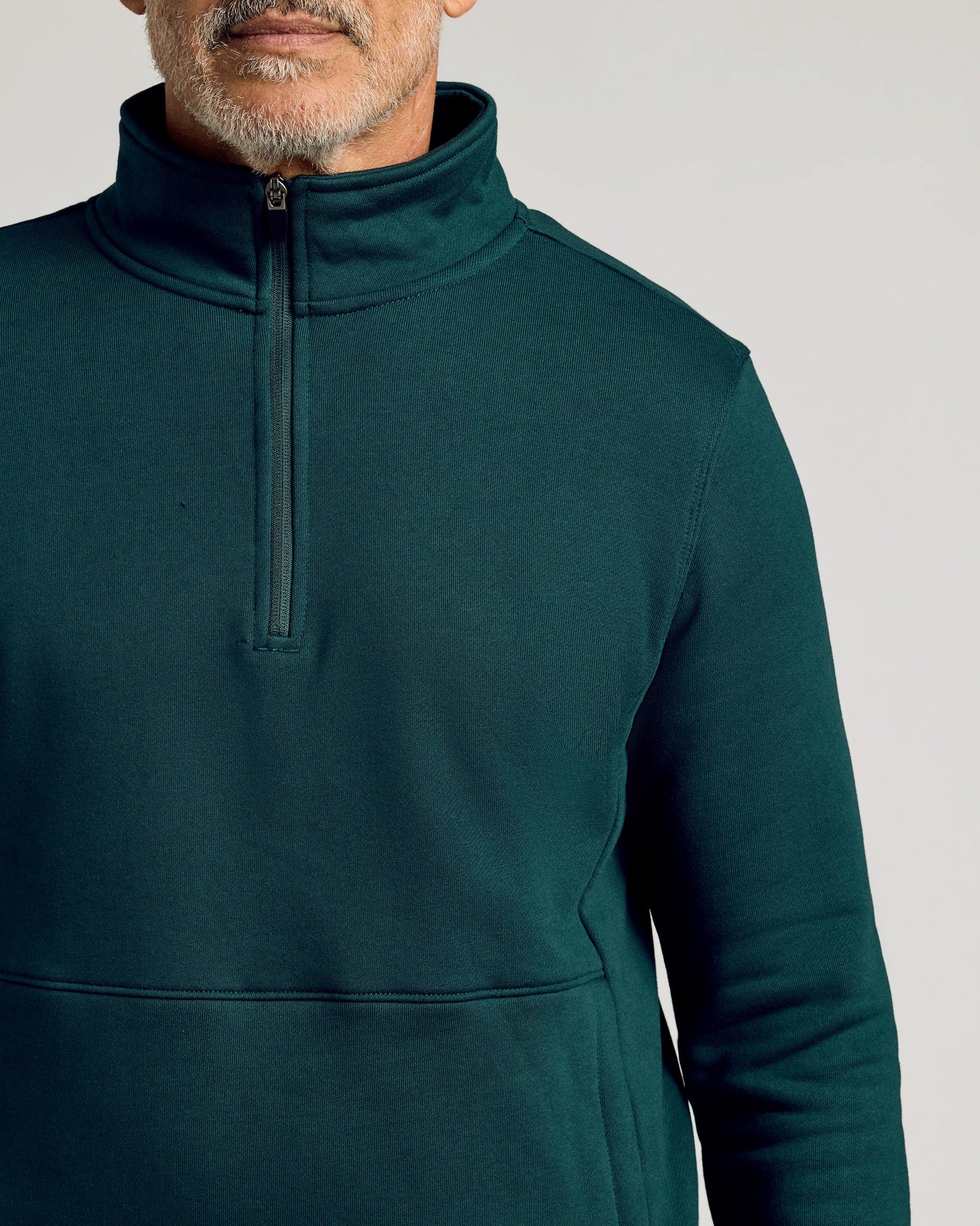 Emerald Half Zip Fleece Sweatshirt
