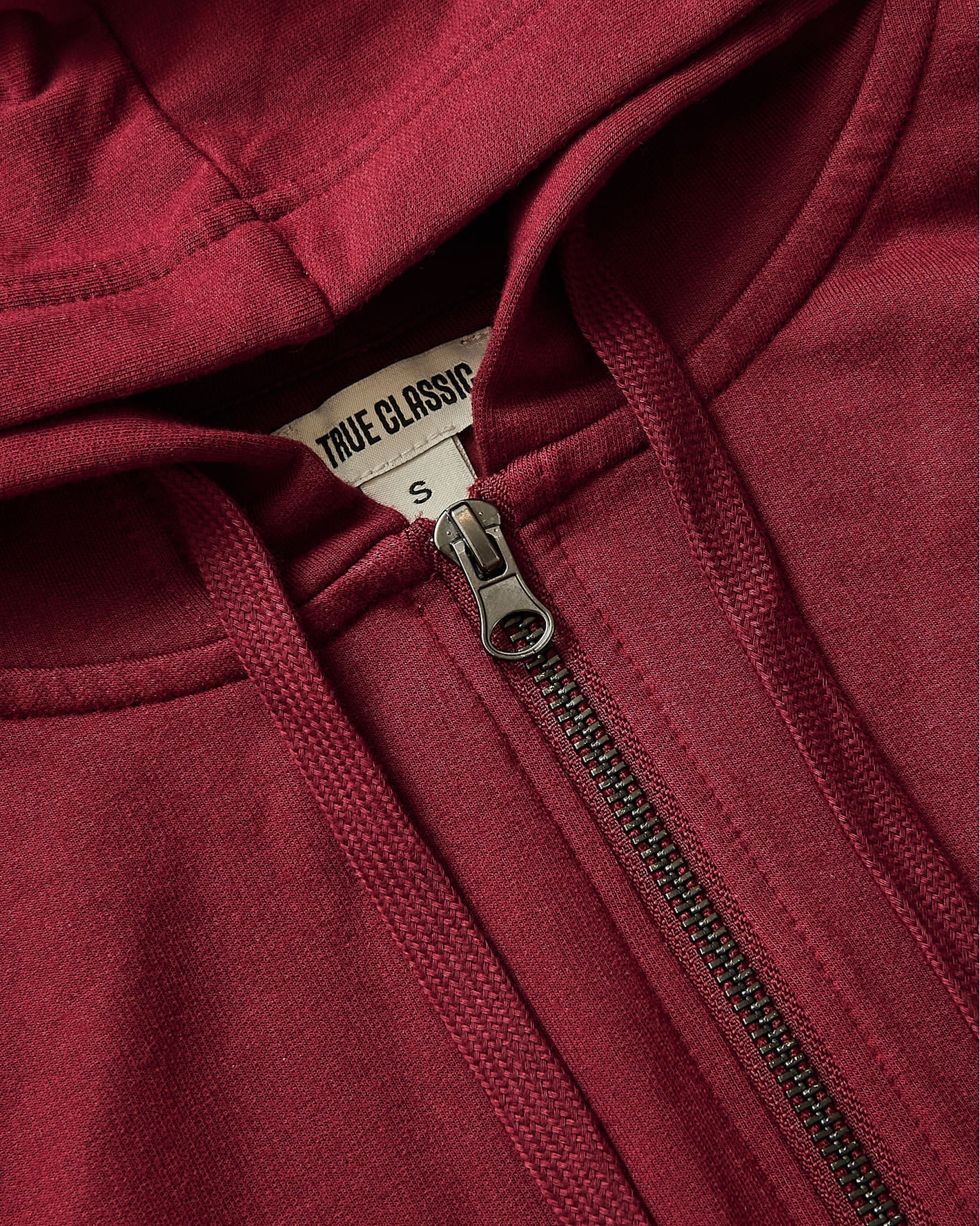 Womens Dark Maroon Crop Zip Hoodie