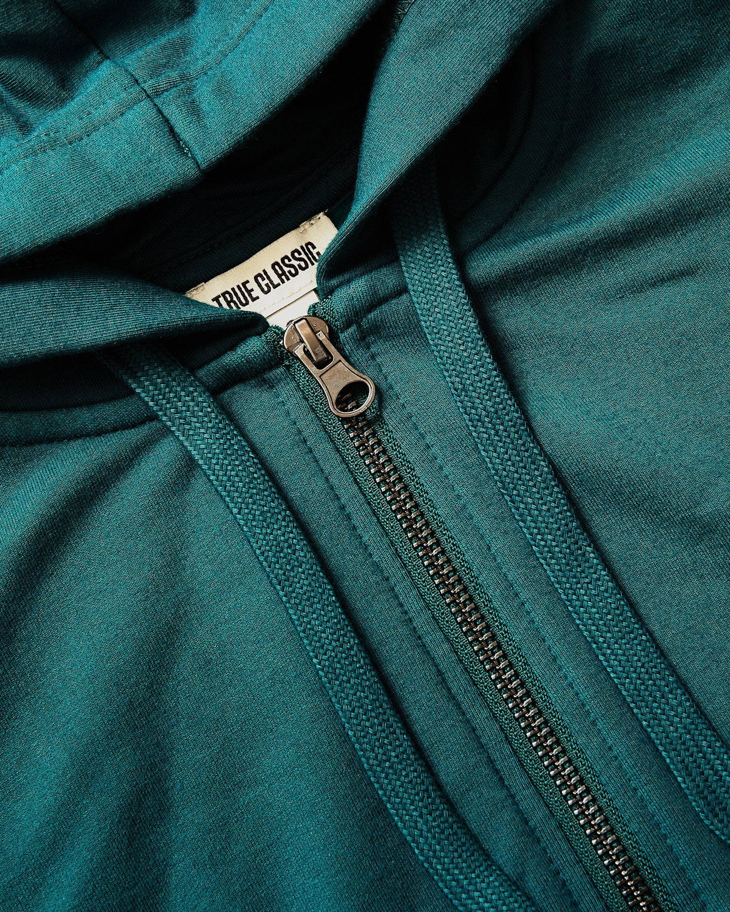 Womens Deep Emerald Crop Zip Hoodie