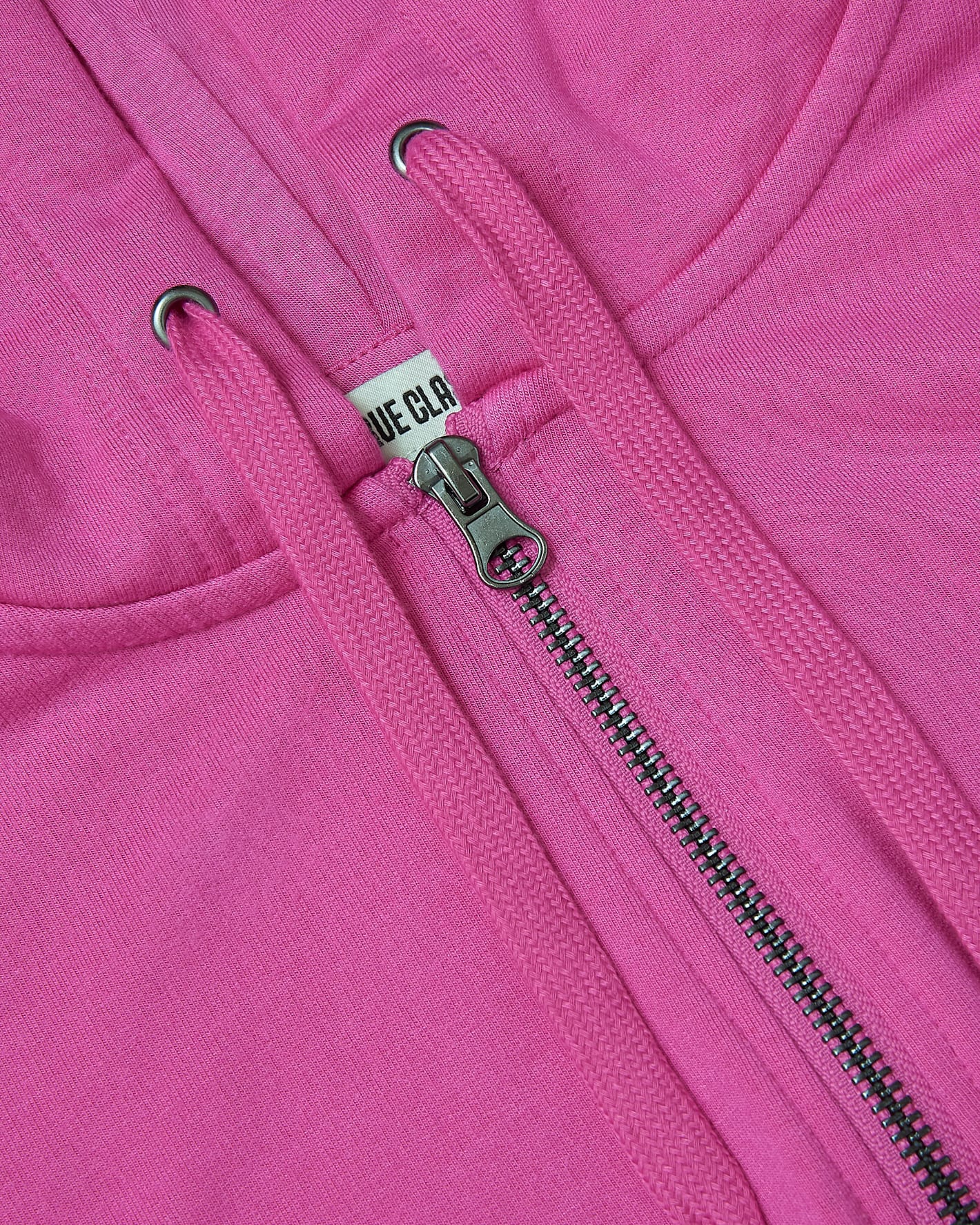 Womens Electric Fuchsia Crop Zip Hoodie