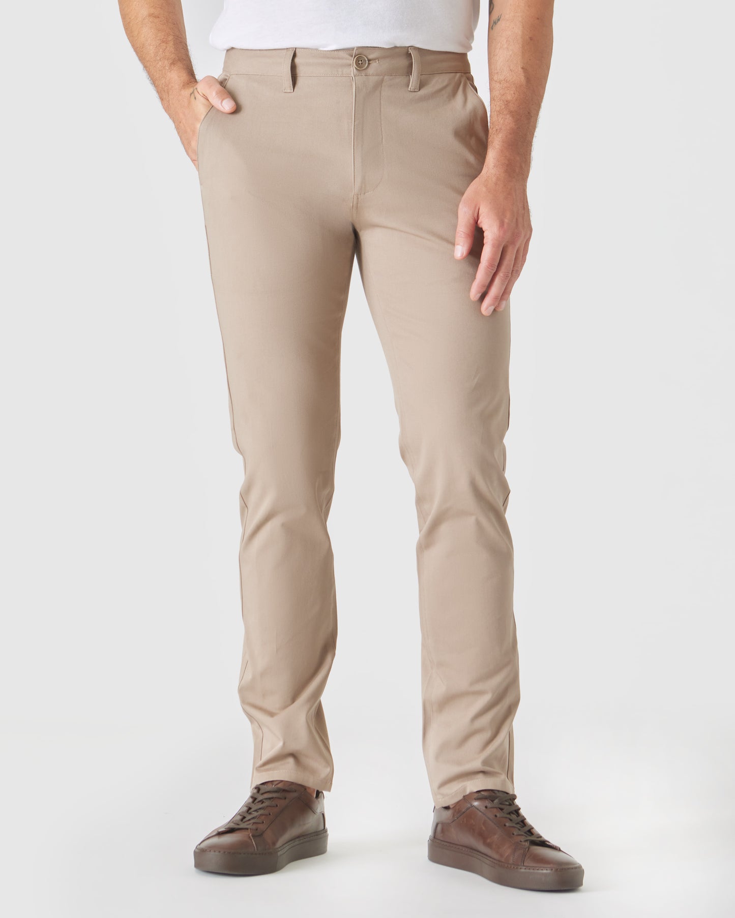 Khaki Slim Twill Chino