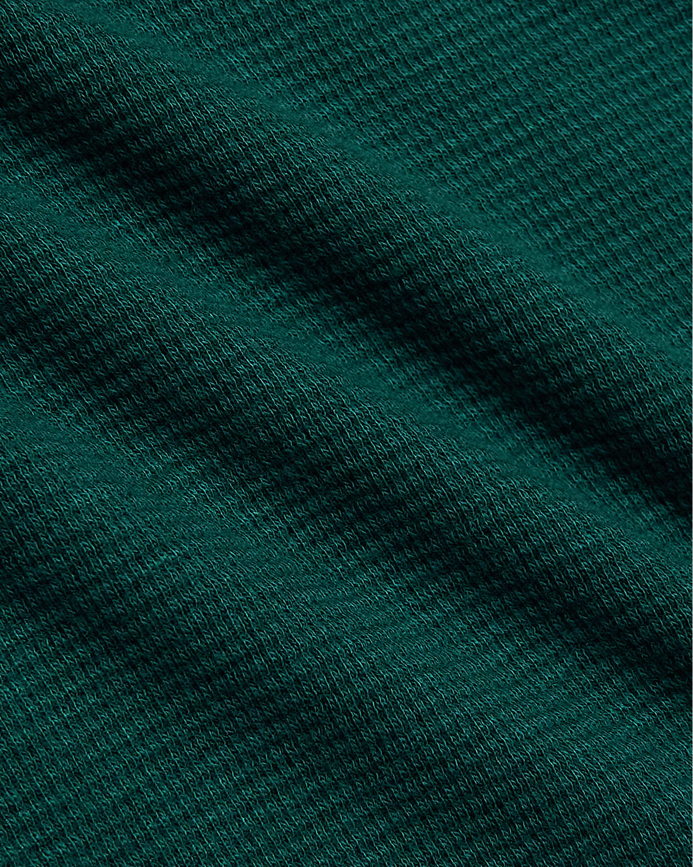 Womens Deep Emerald Waffle Wide Leg Pants