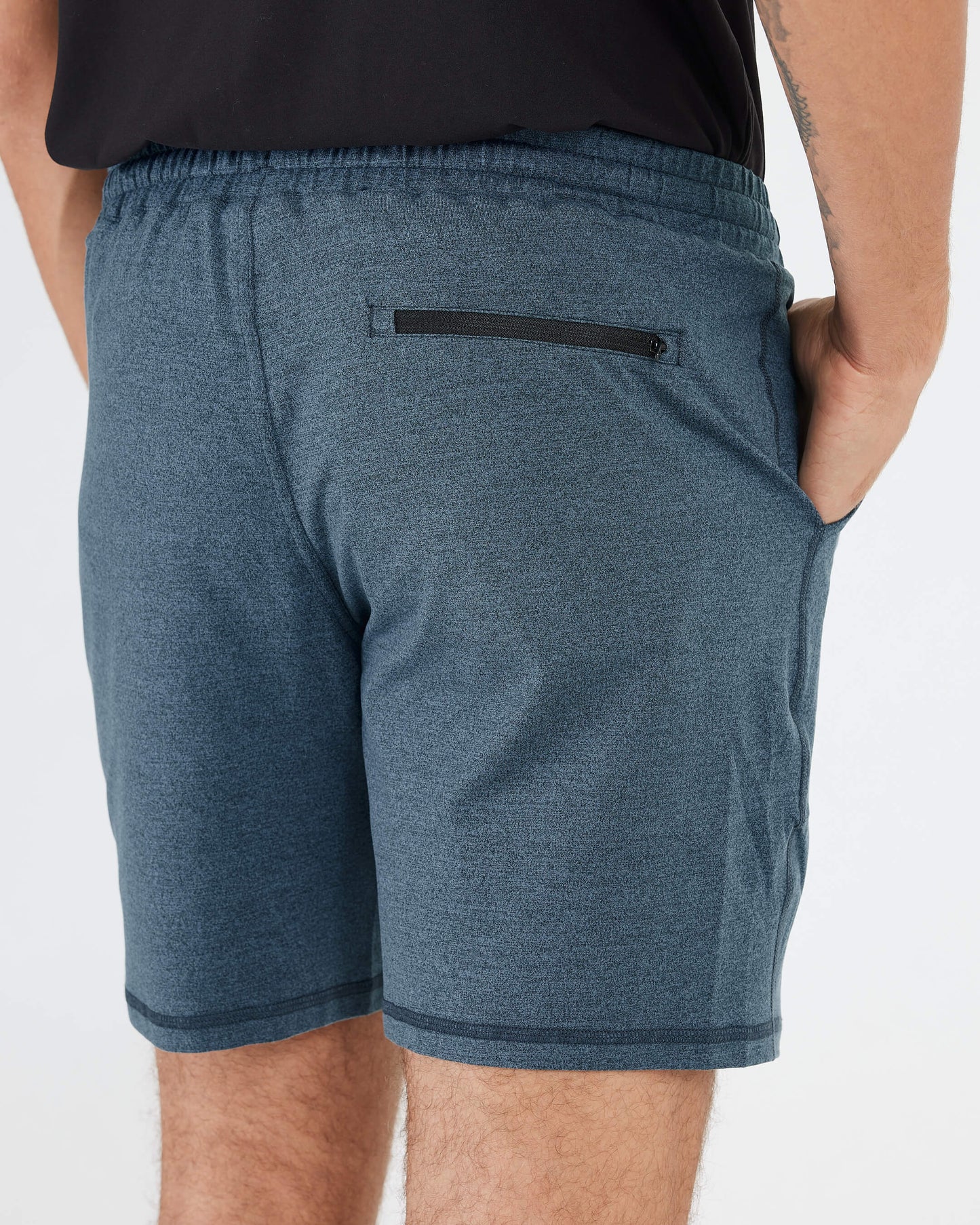 Dark Heather Indigo Active Comfort Shorts