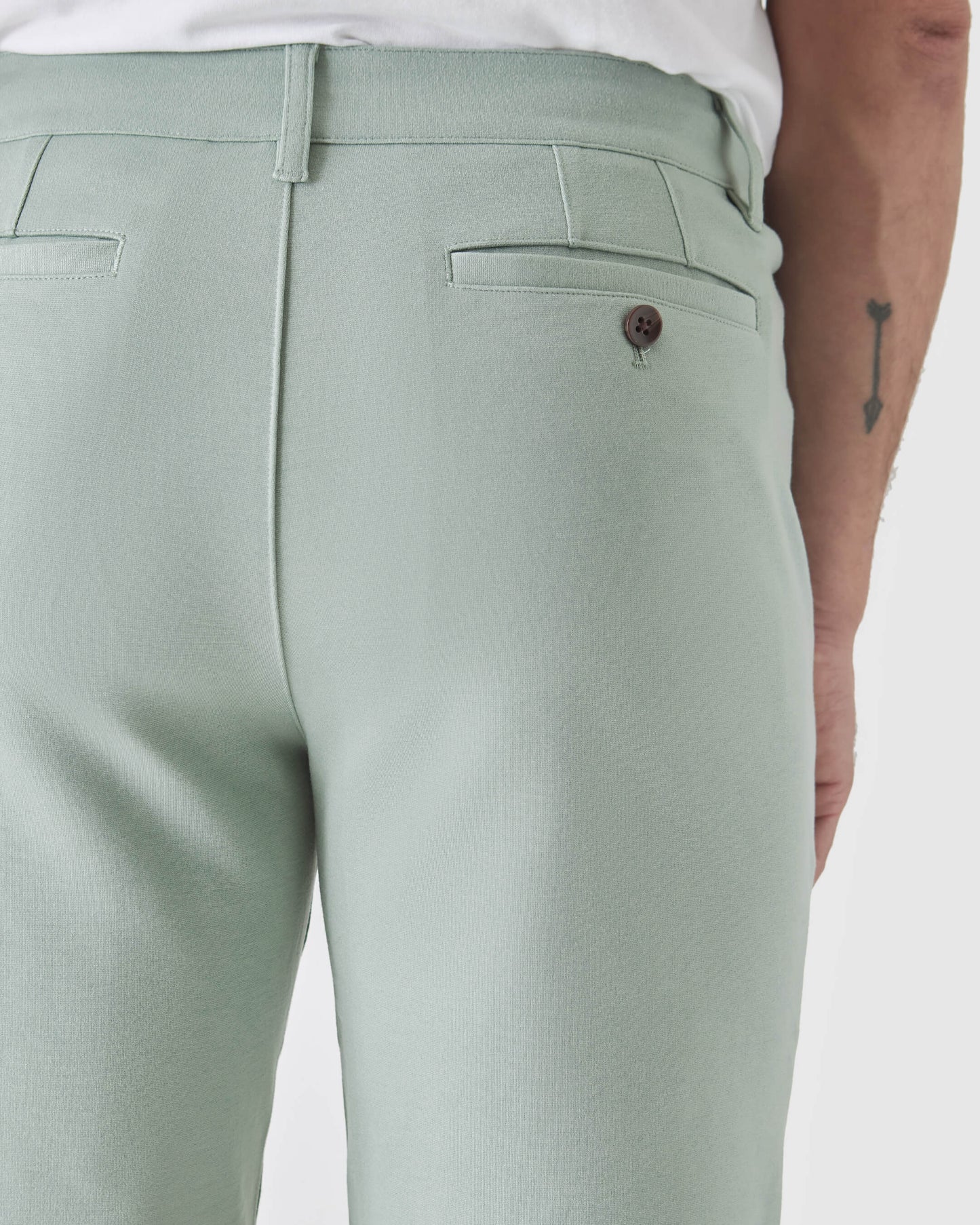 9" Slate Green Comfort Knit Chino Shorts
