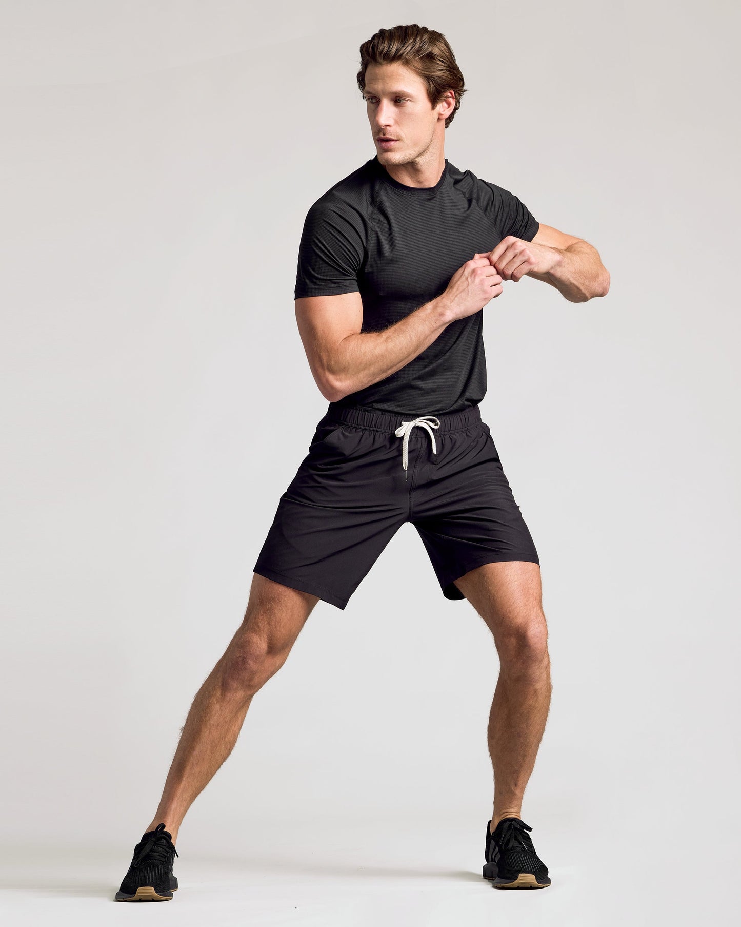 9" Black Active Quick Dry Shorts
