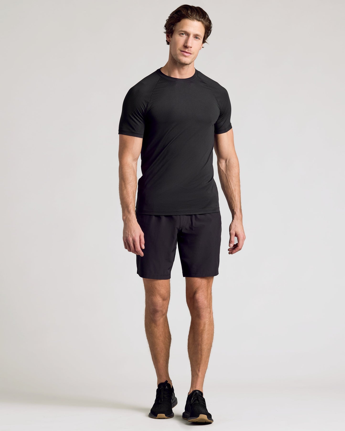 9" Black Active Quick Dry Shorts