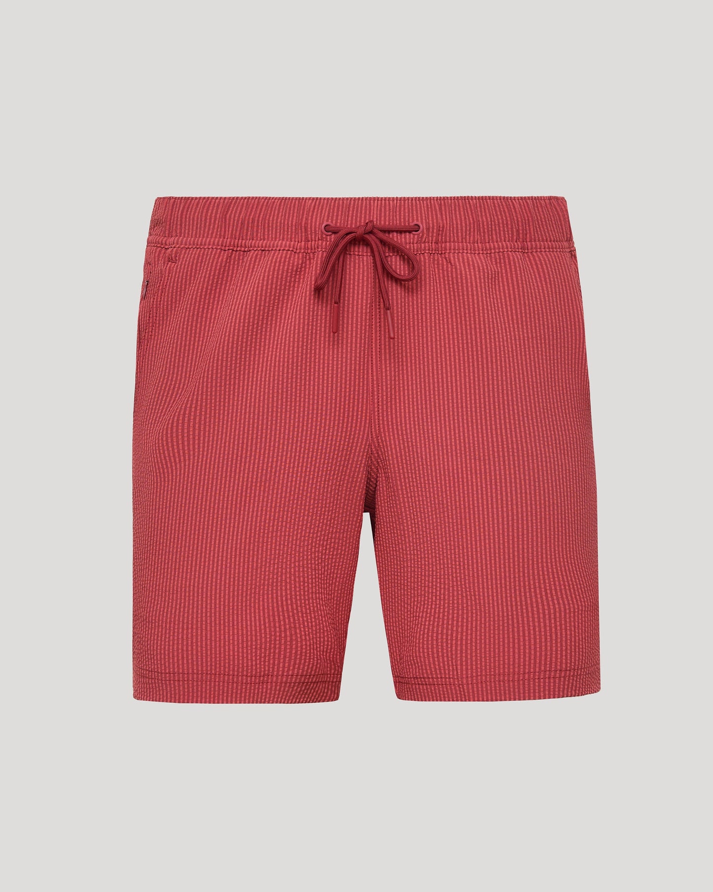 7" Cardinal Seersucker Swim Trunks