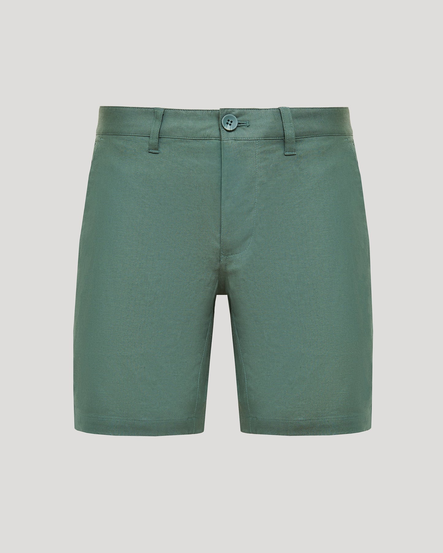 7" Moss Linen Shorts