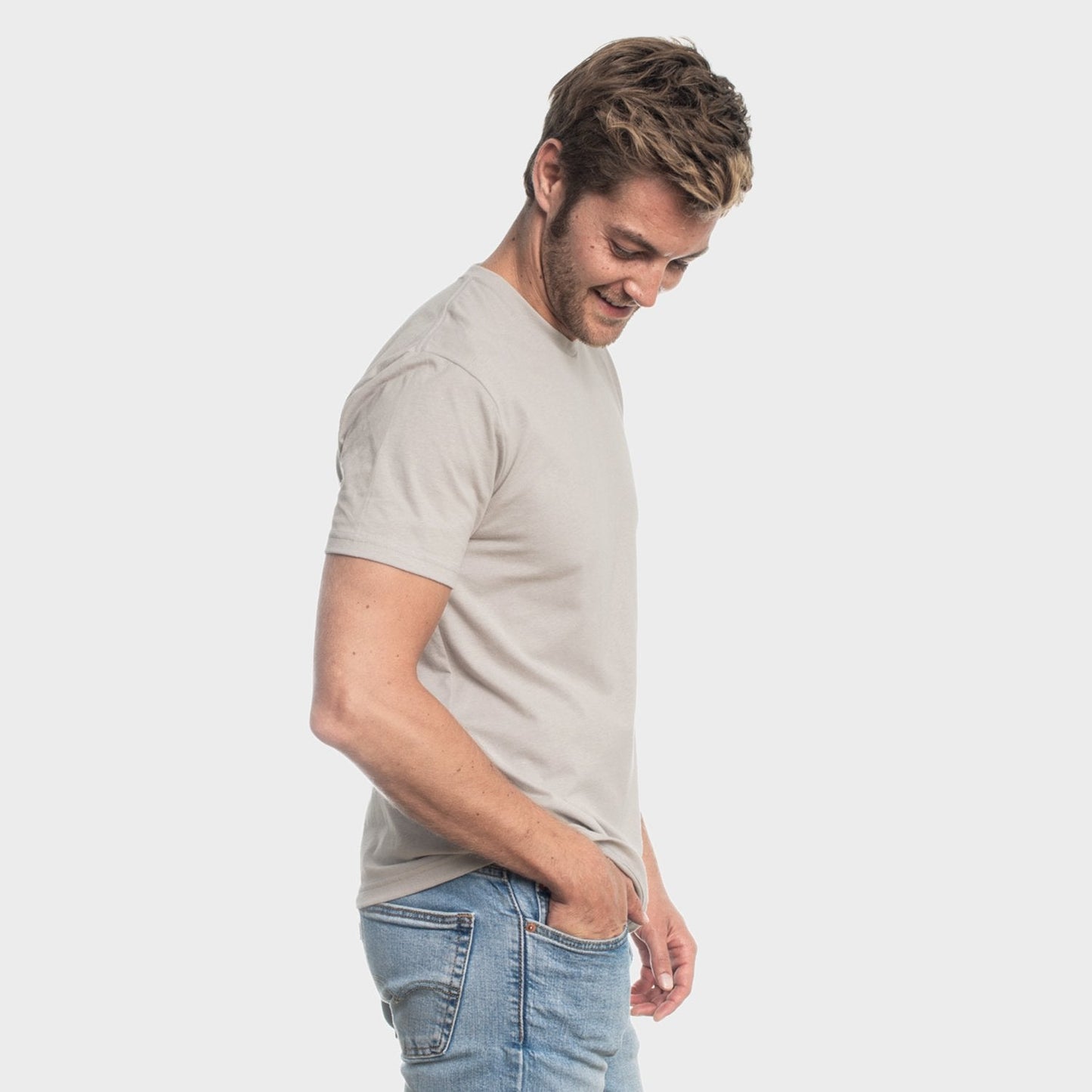 Sand Short Sleeve Crew Neck Tee